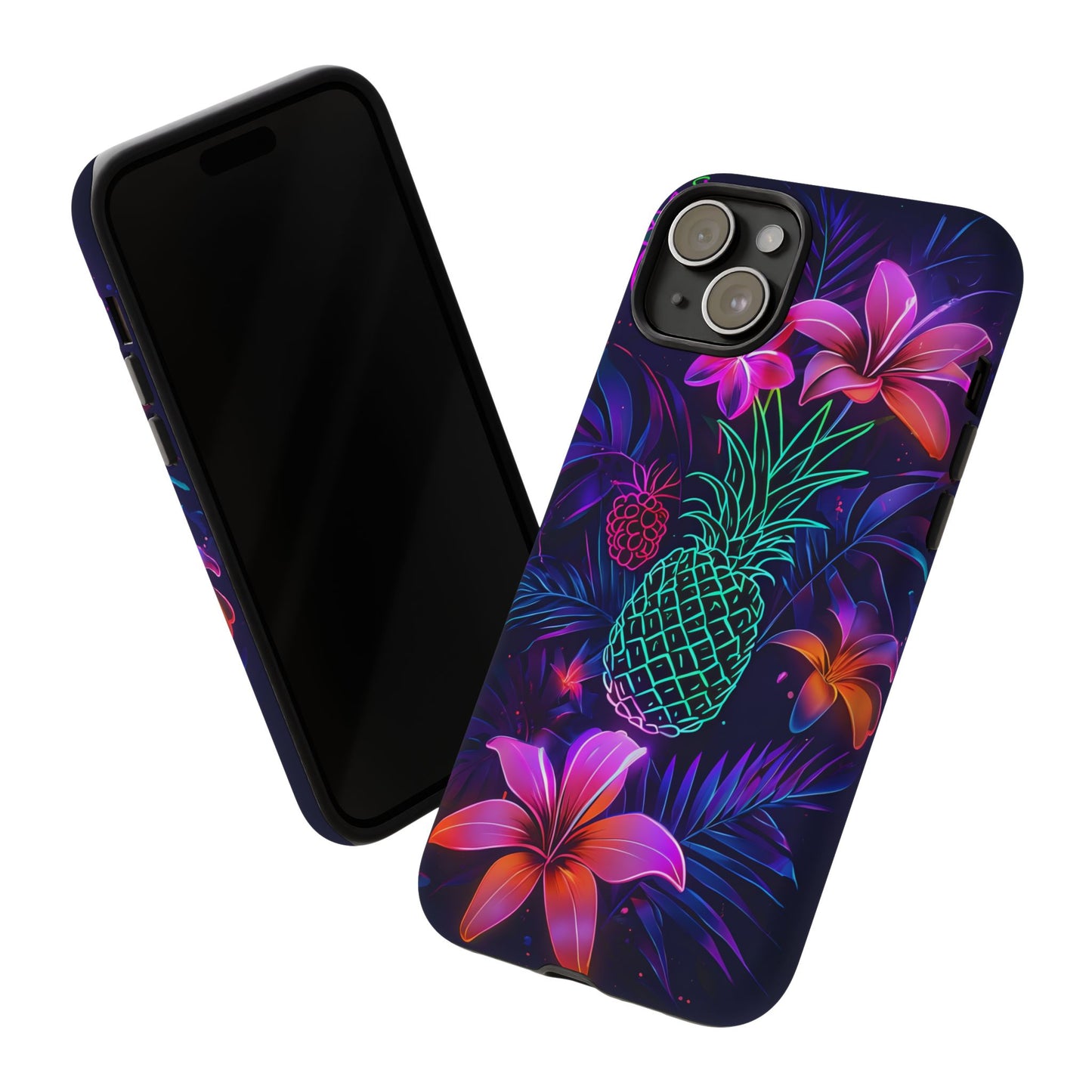 Tough Cases - Tropical Neon Floral iPhone Case