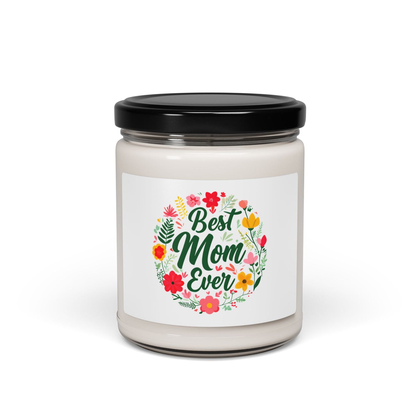 Best Mom Ever Scented Soy Candle - 9oz Floral Gift for Mother's Day