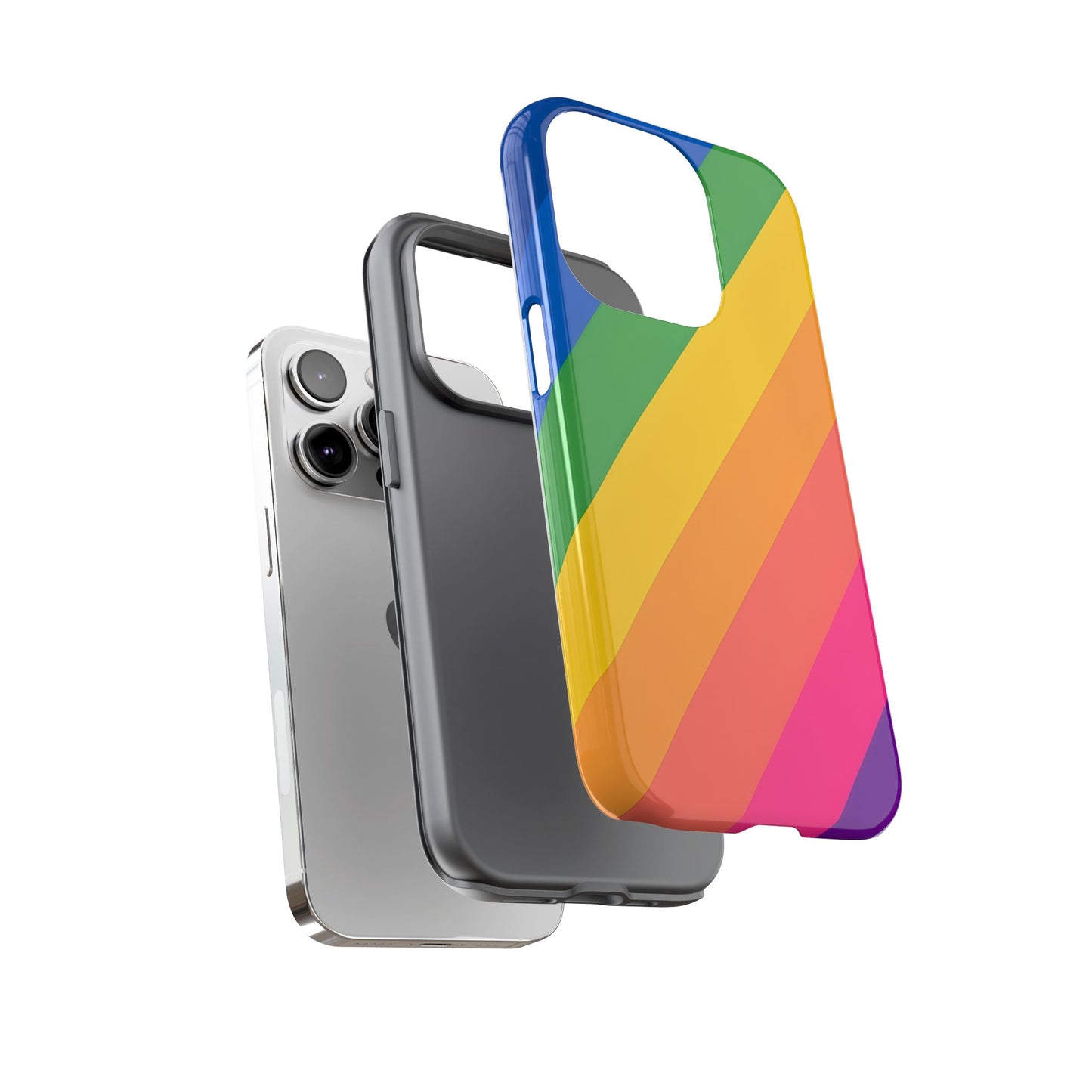 Vibrant Rainbow Phone Case - Tough & Stylish