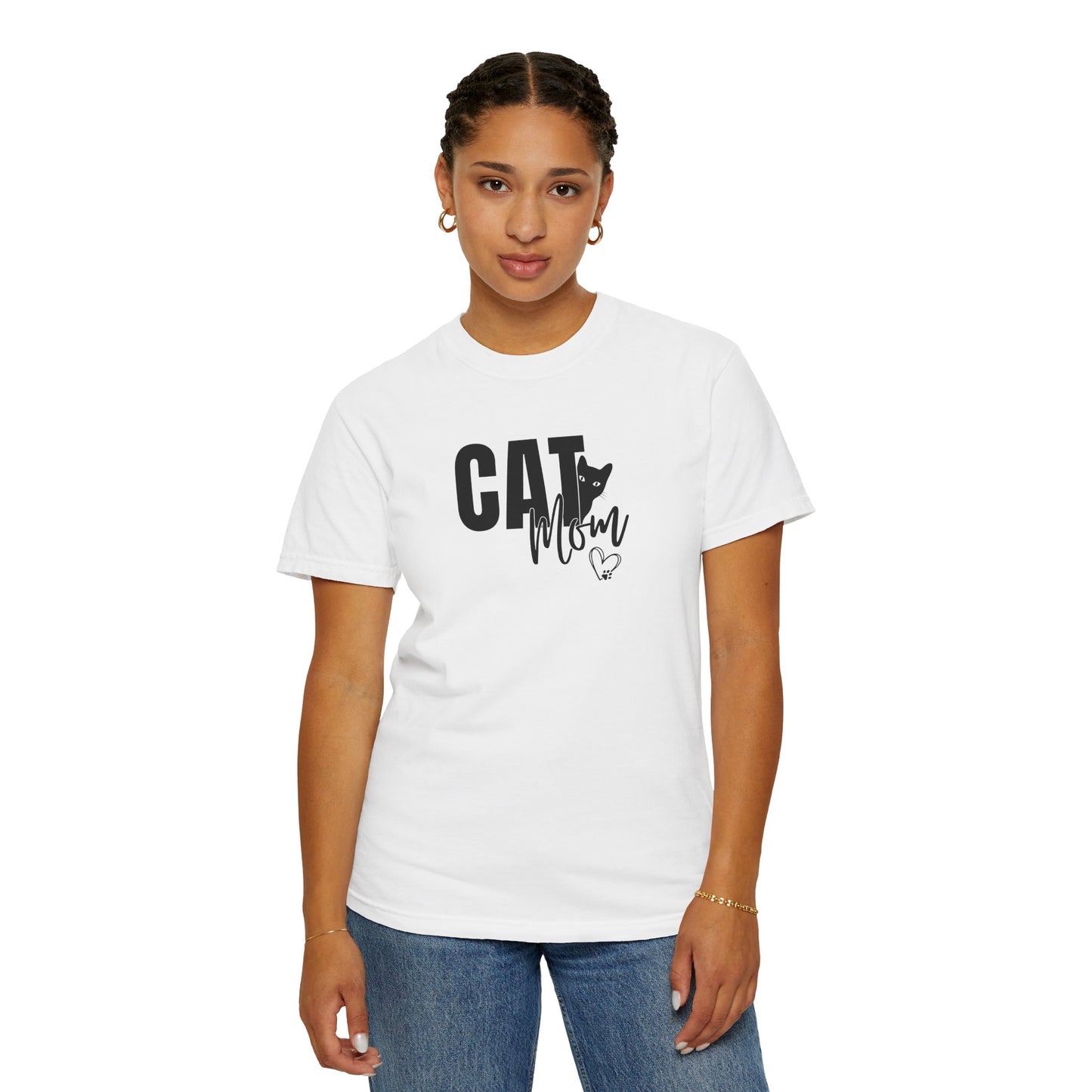 Cat Mom Unisex Garment-Dyed T-Shirt – Perfect Gift for Cat Lovers