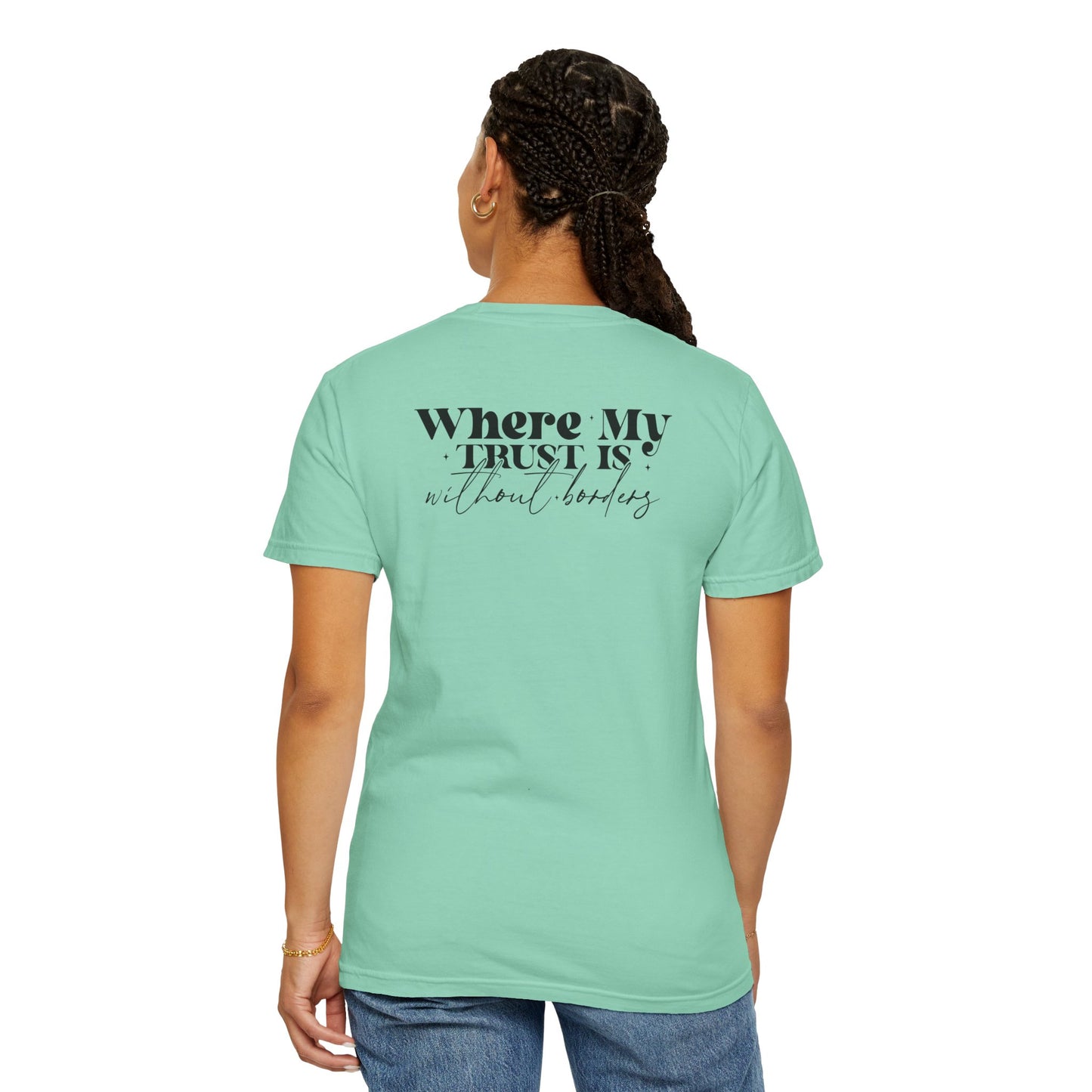 Inspirational Unisex Garment-Dyed T-Shirt - 'Spirit Lead Me' & 'Where My Trust Is'