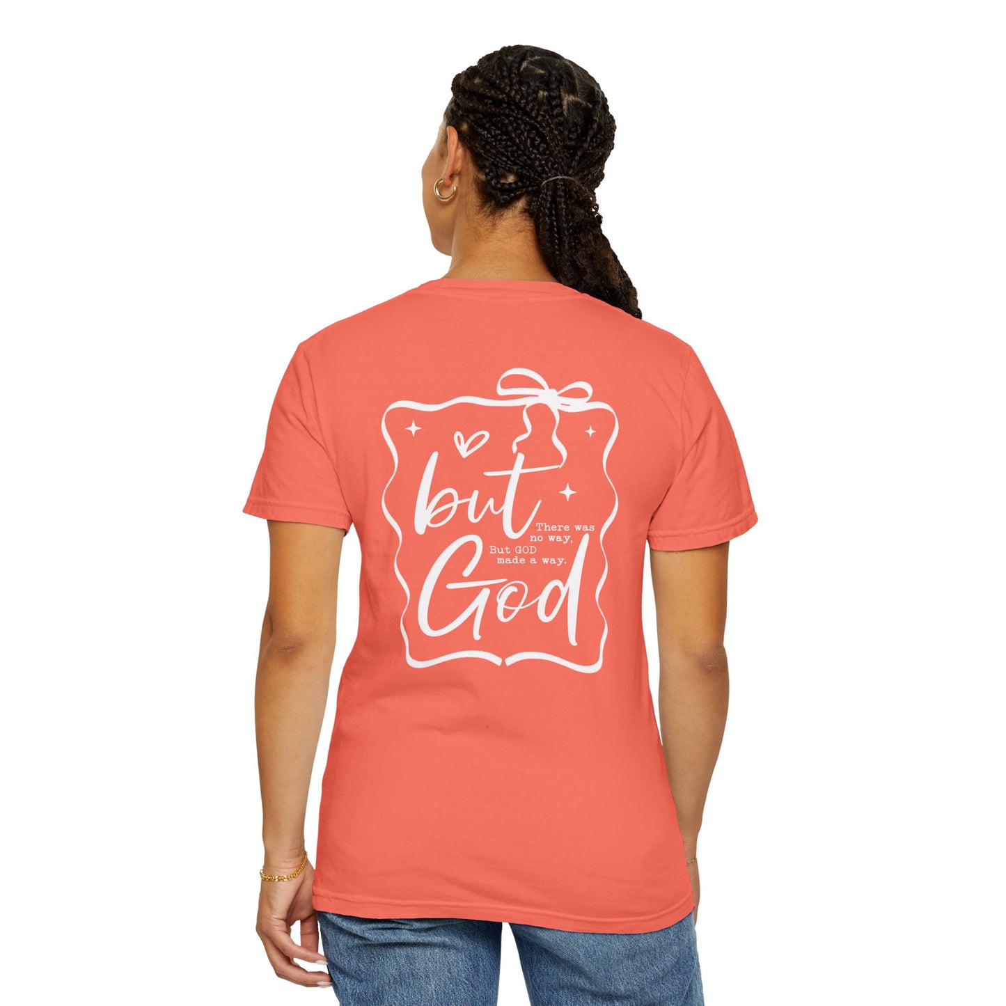 Inspirational T-Shirt with Bow Design – "But God"