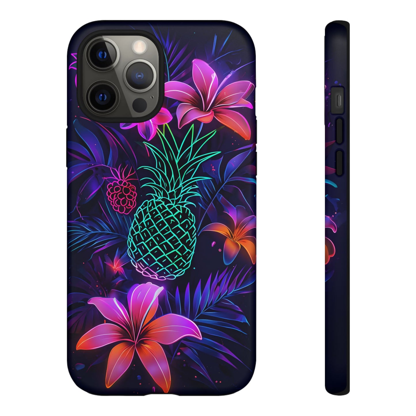 Tough Cases - Tropical Neon Floral iPhone Case