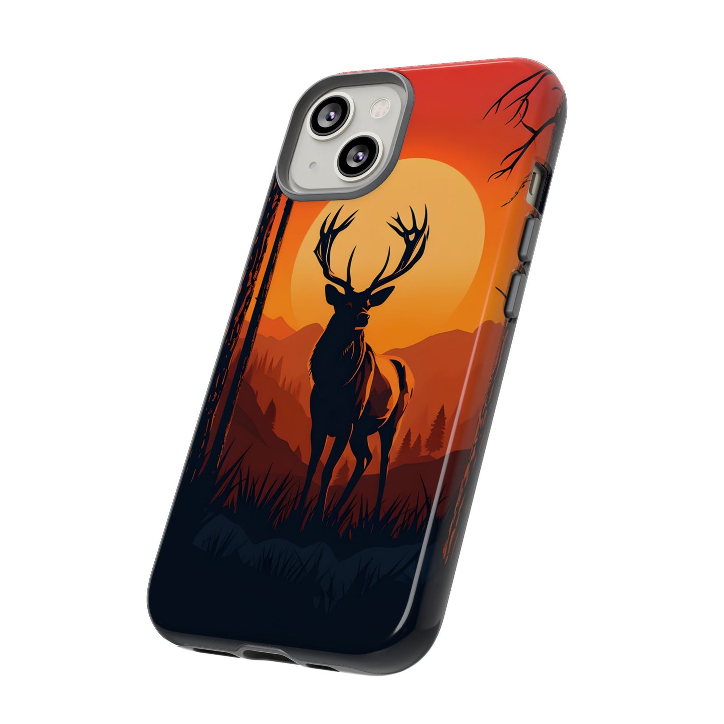 Wildlife Phone Case - Stag and Sunset Design for Nature Lovers