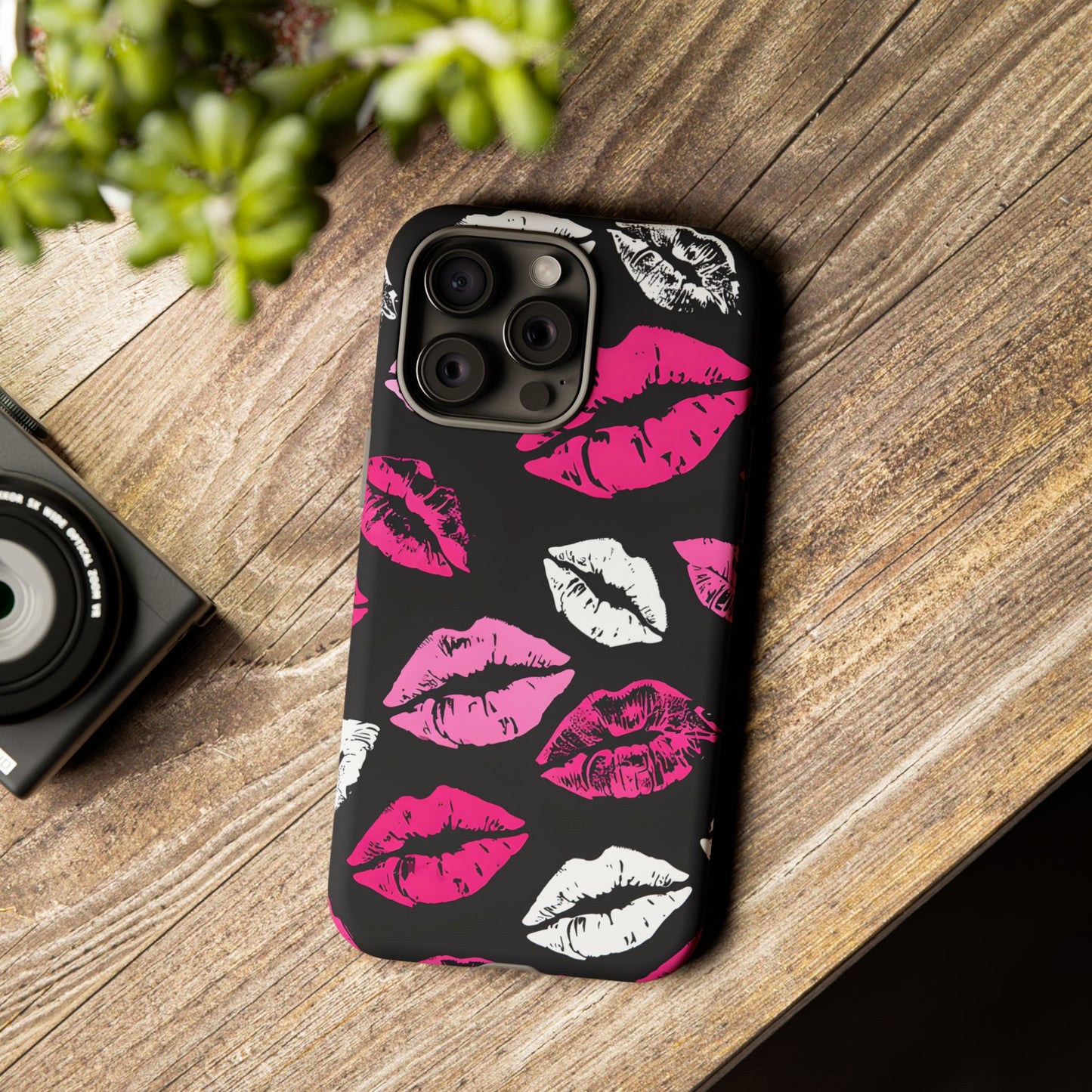 Lips Print iPhone Case - Stylish Tough Phone Cover