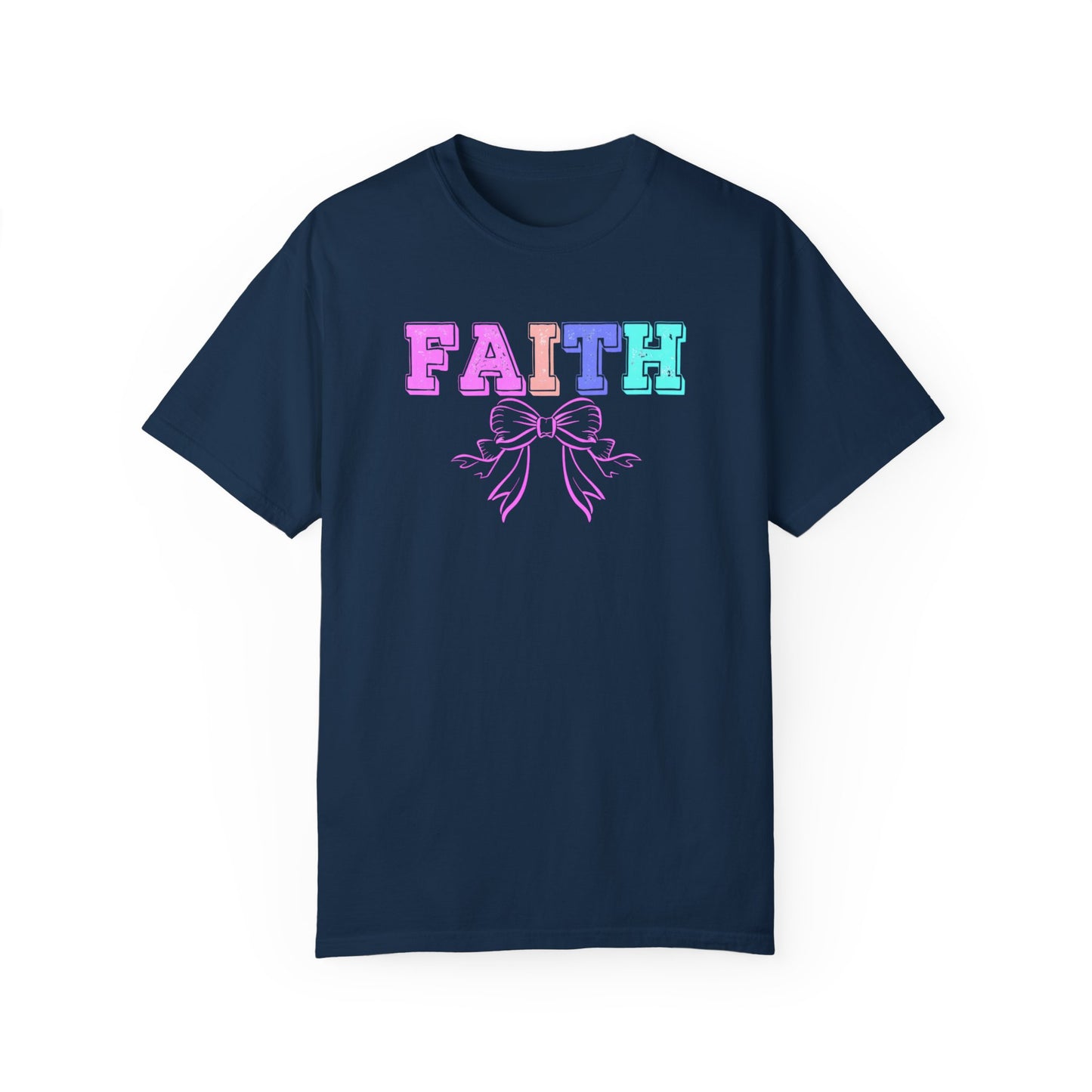 Faith Bow Unisex Garment-Dyed T-Shirt