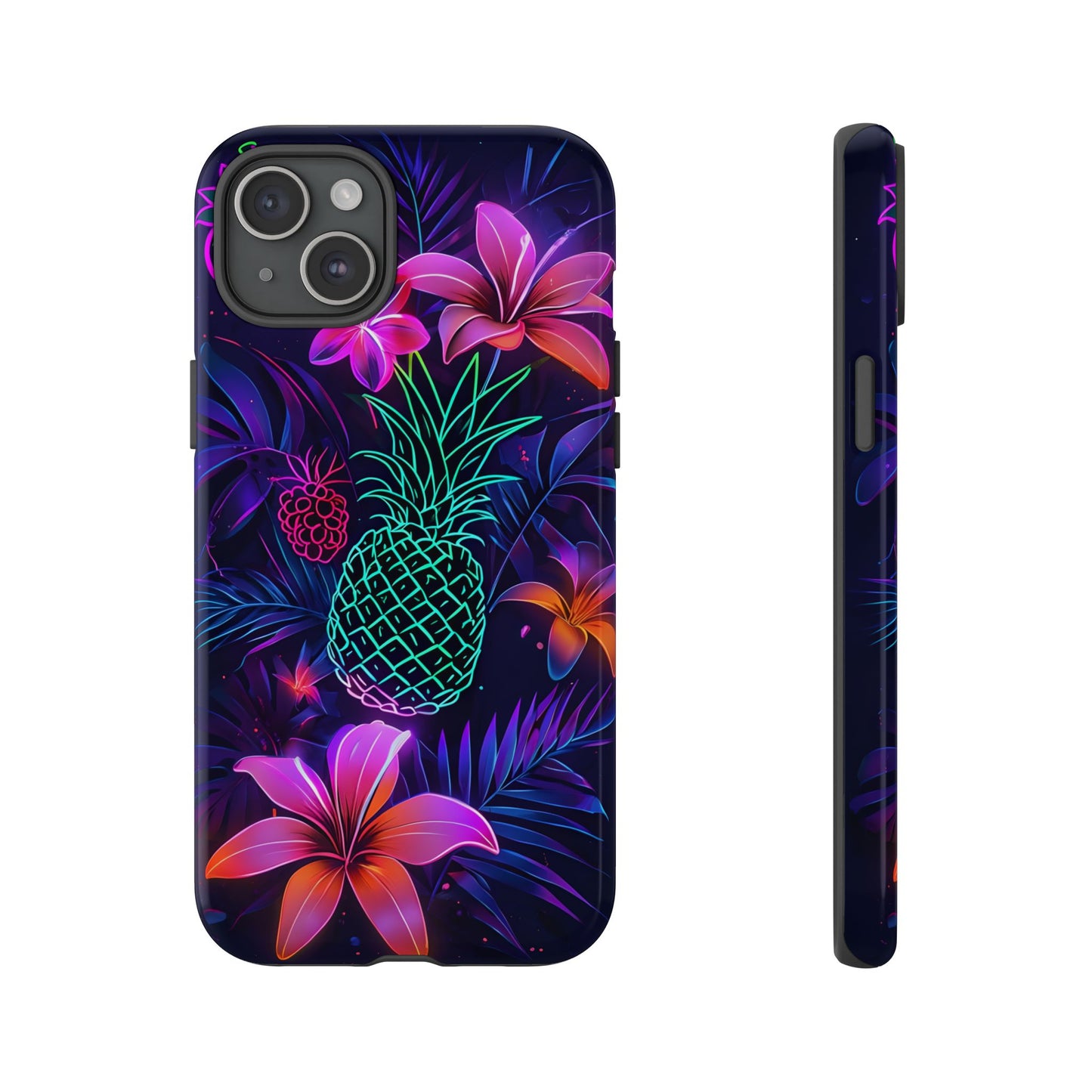 Tough Cases - Tropical Neon Floral iPhone Case