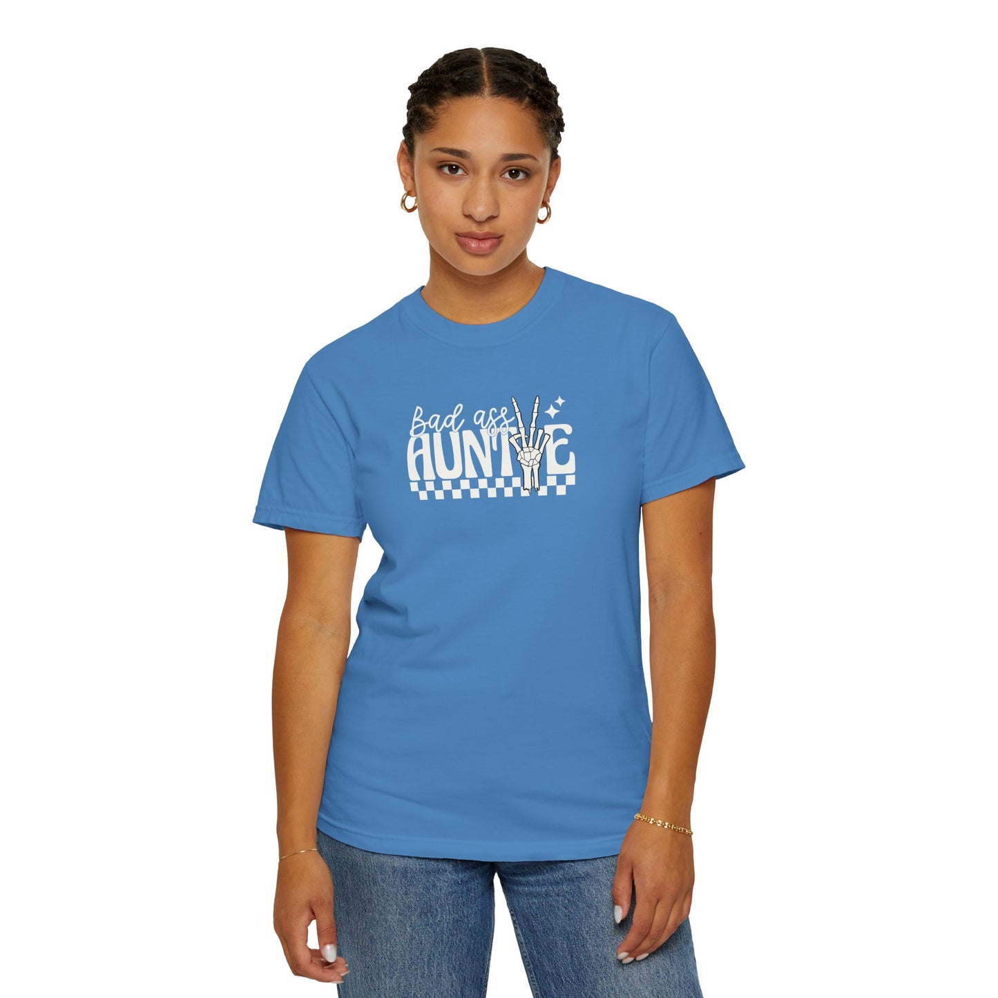 Bad Ass Aunt Unisex Garment-Dyed T-Shirt - Comfortable and Stylish Gift for Aunts