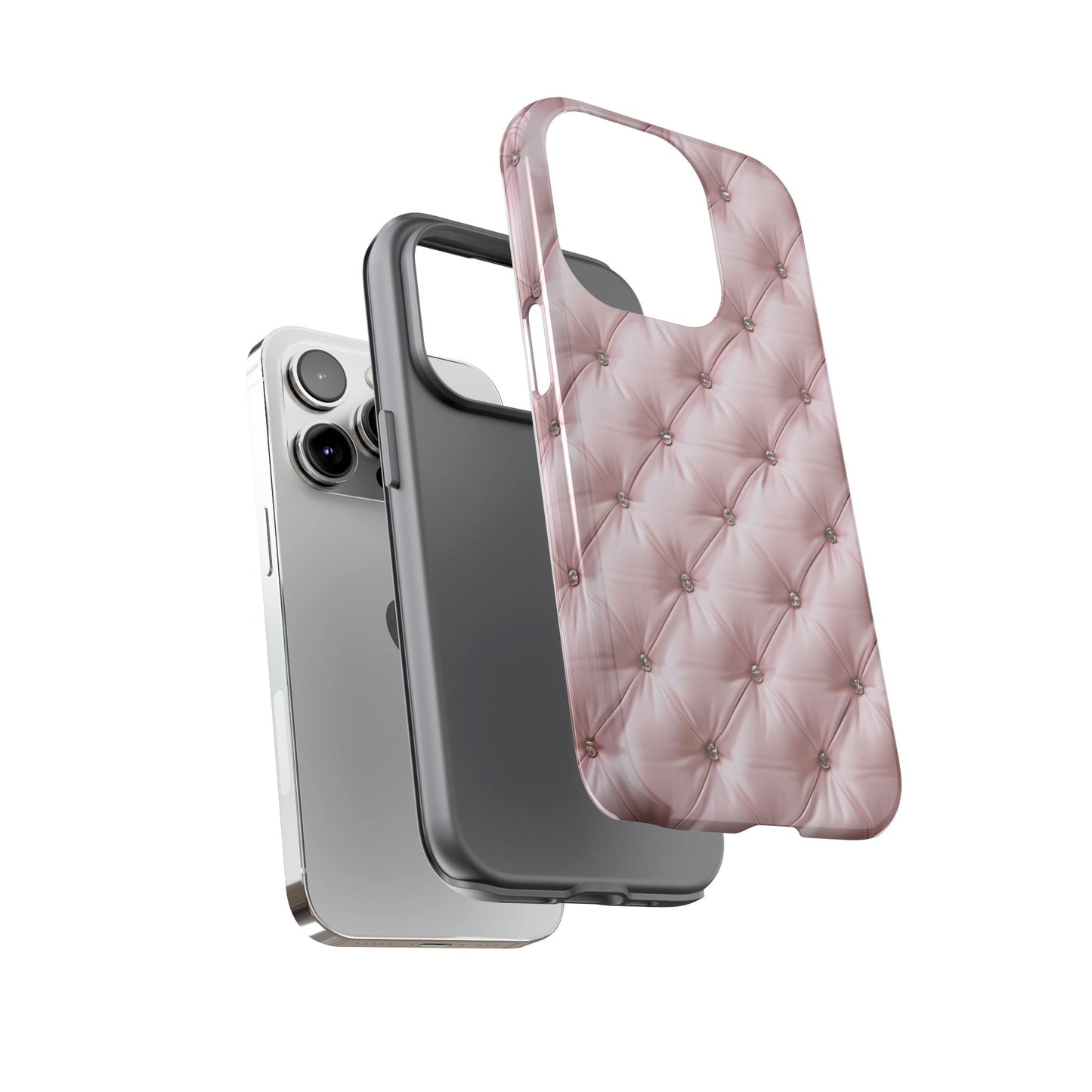 Luxury Pink Quilted Phone Case - Tough Cases for Stylish Protection