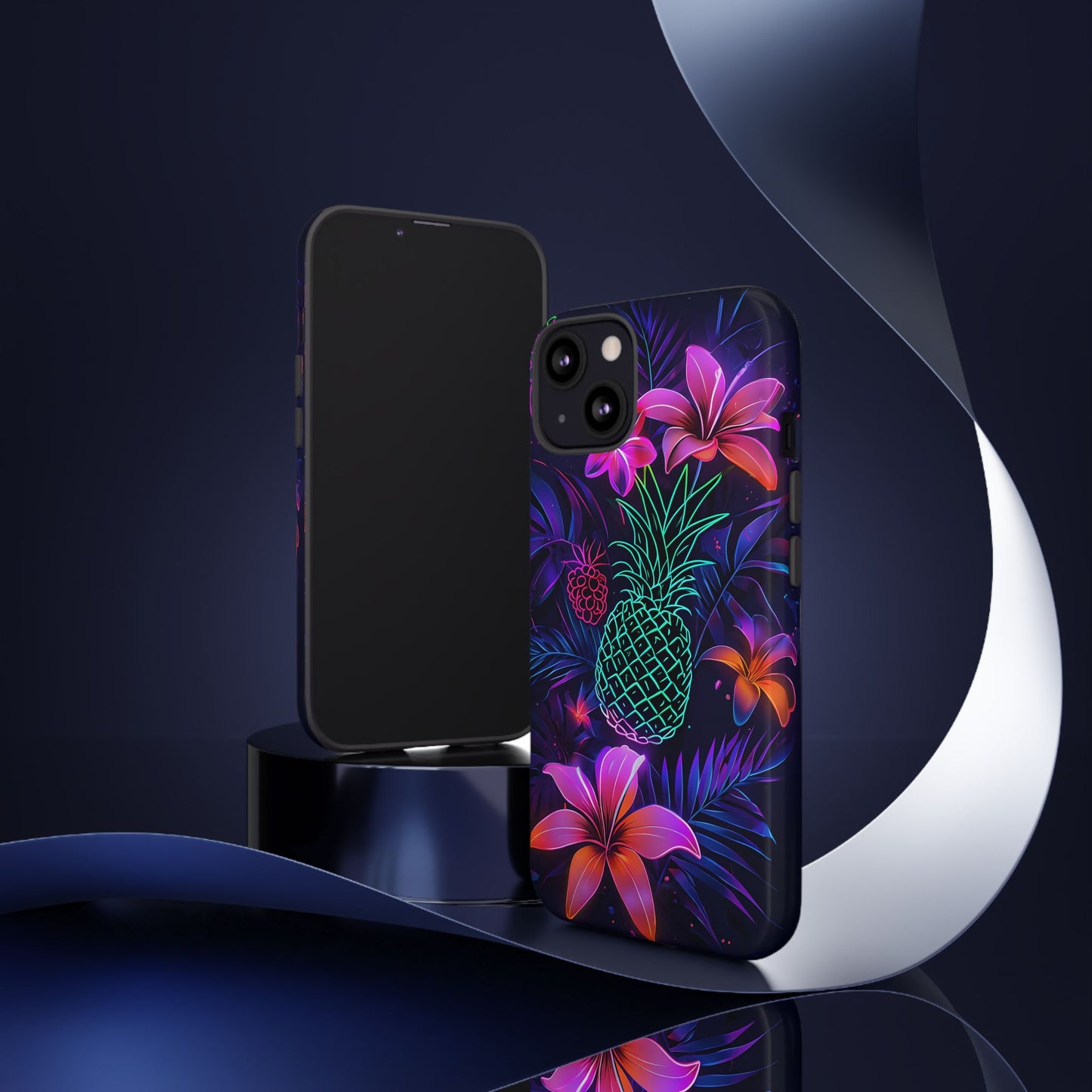 Tough Cases - Tropical Neon Floral iPhone Case
