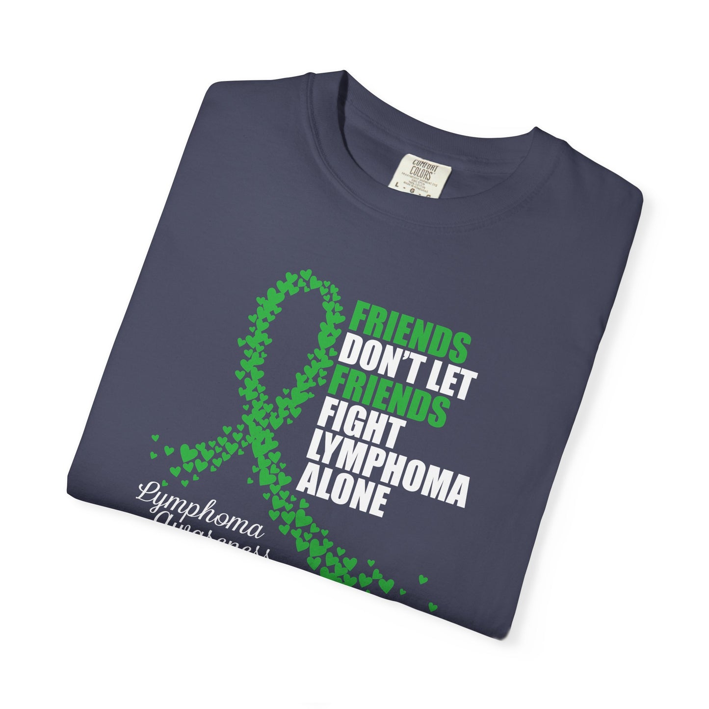 Supportive Lymphoma Awareness T-Shirt, Comfort Tee, Unisex Gift, Pink Ribbon Shirt, Friendship Tee, Cancer Awareness