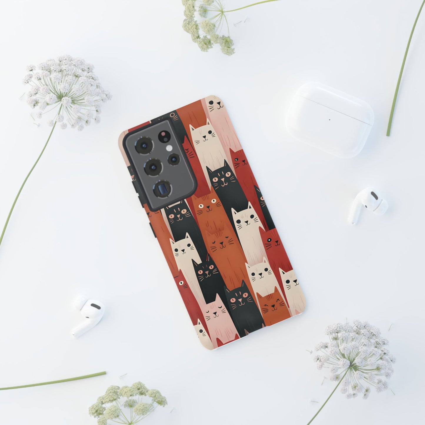 Playful Cat Phone Case - Tough & Stylish Purrfect for Cat Lovers
