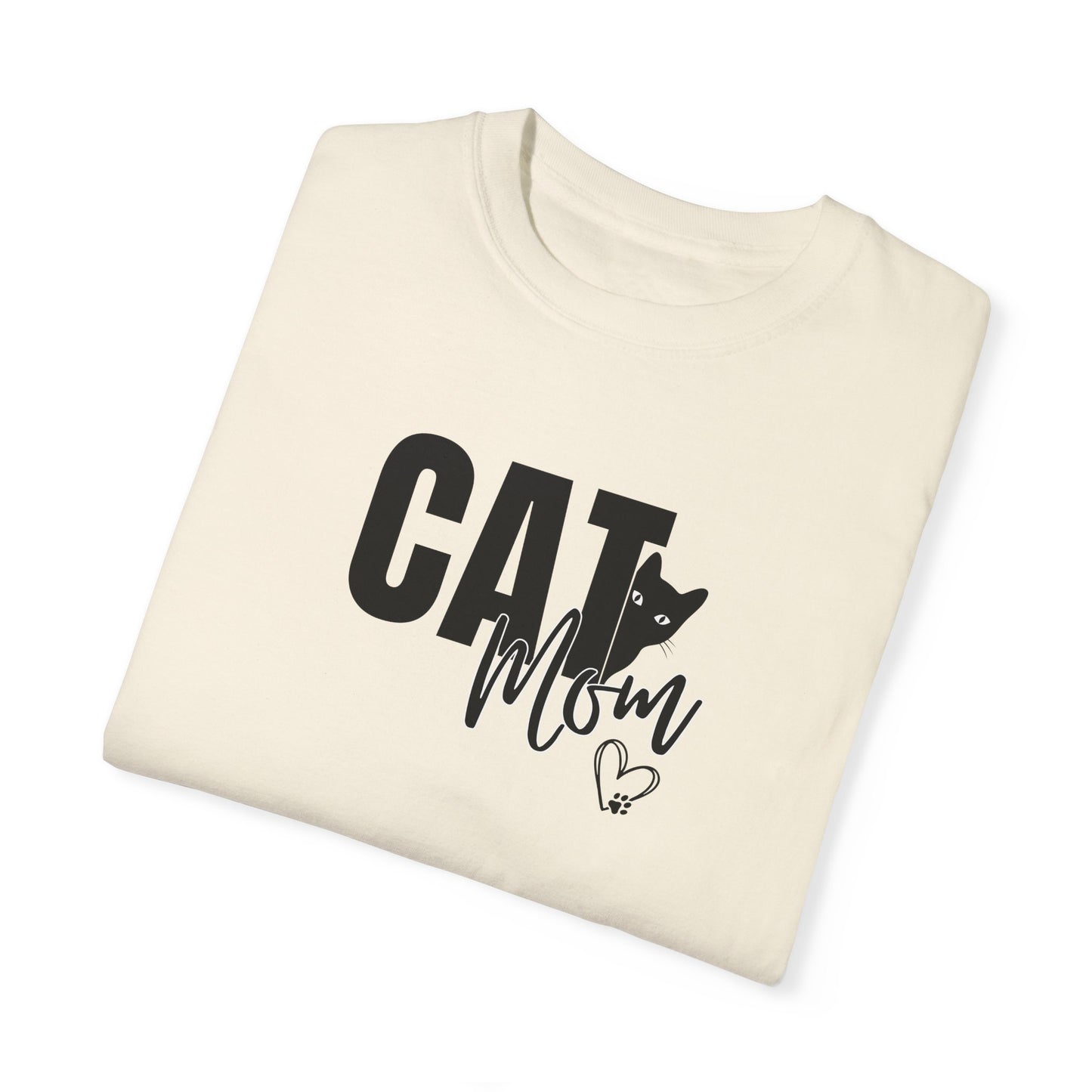 Cat Mom Unisex Garment-Dyed T-Shirt – Perfect Gift for Cat Lovers