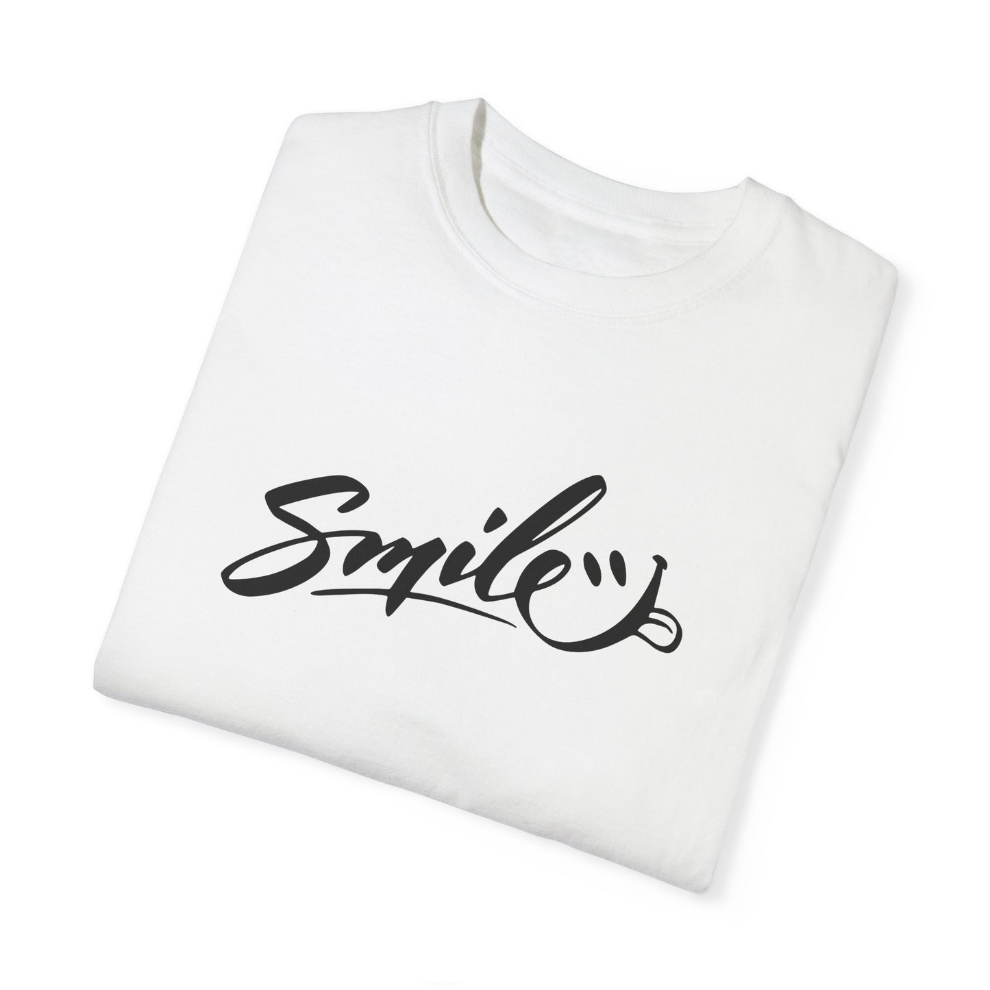 Unisex Smile T-Shirt | Garment-Dyed Cotton Tee for Everyday Joy