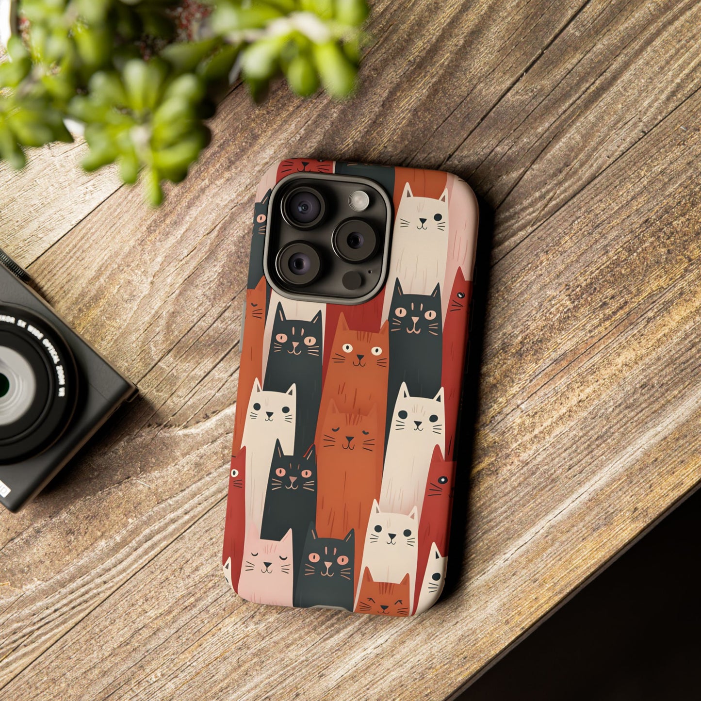Playful Cat Phone Case - Tough & Stylish Purrfect for Cat Lovers