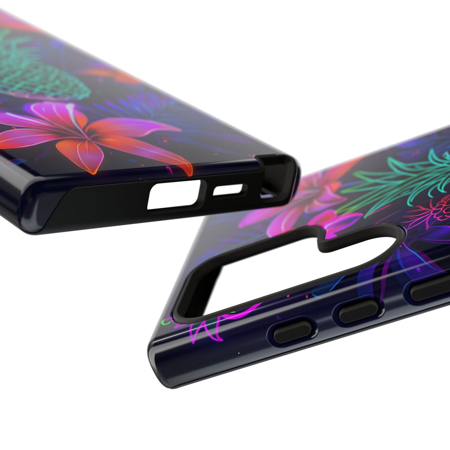 Tough Cases - Tropical Neon Floral iPhone Case
