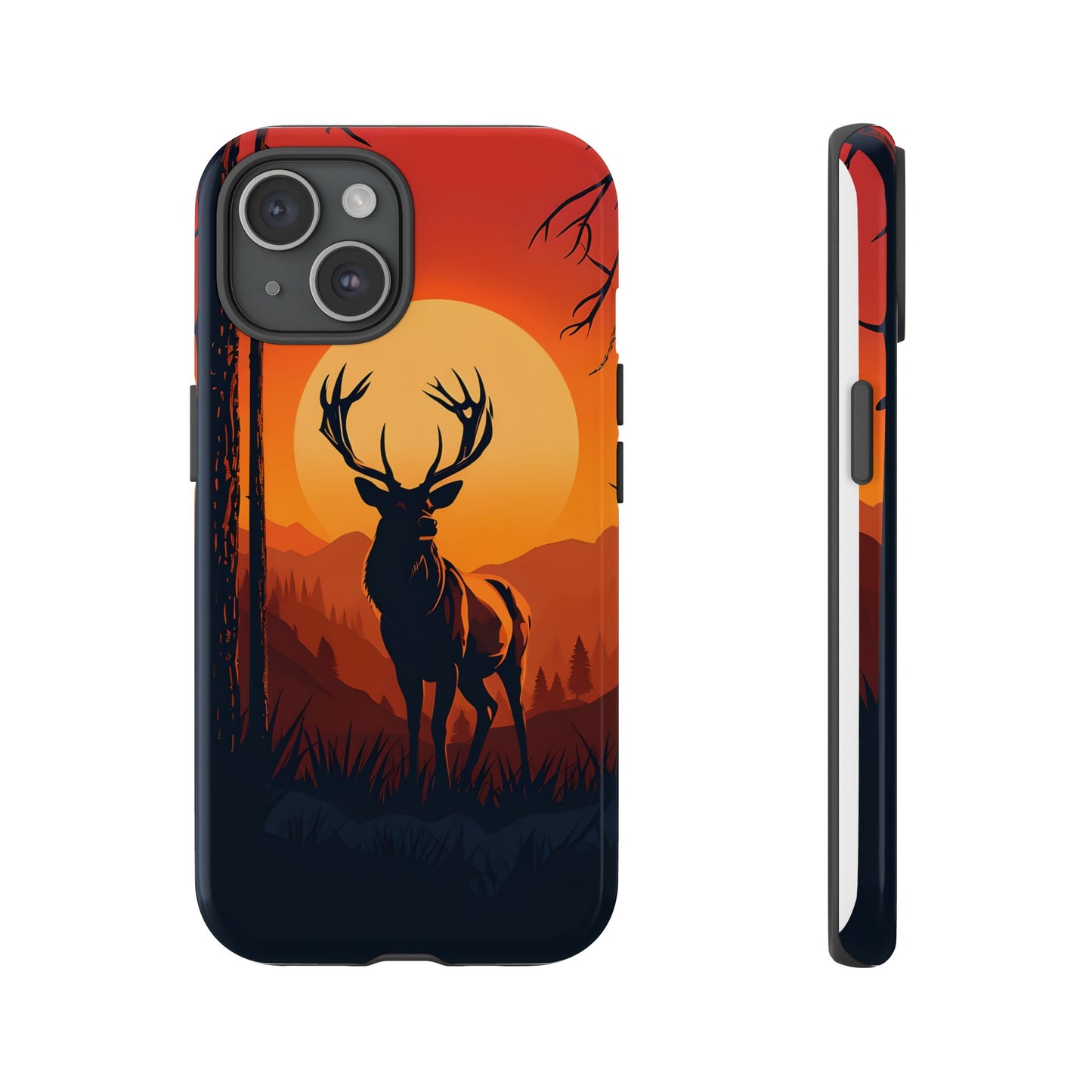 Wildlife Phone Case - Stag and Sunset Design for Nature Lovers