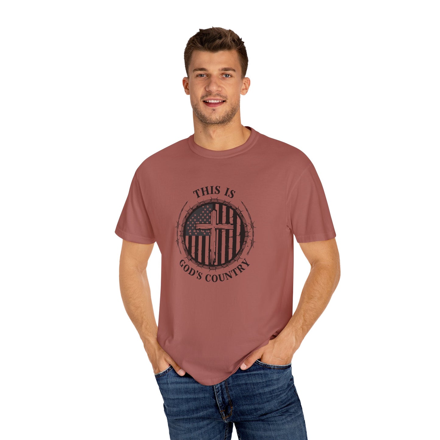 Unisex God’s Country Graphic T-Shirt - Patriotic Design
