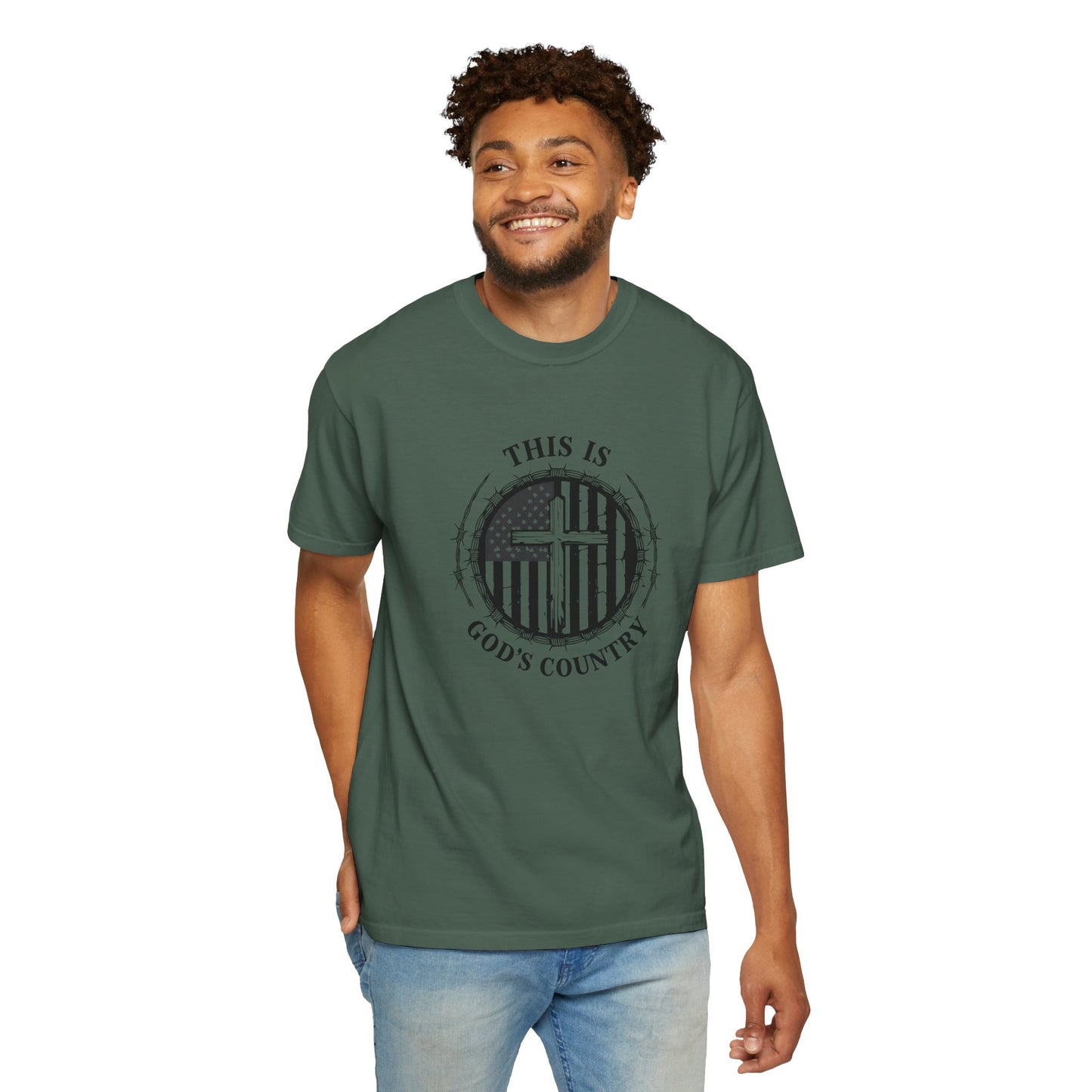 Unisex God’s Country Graphic T-Shirt - Patriotic Design