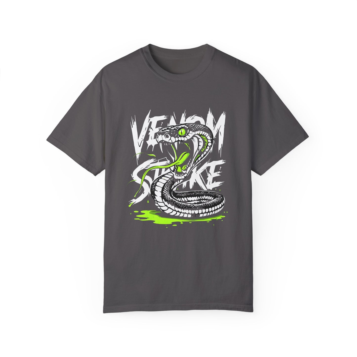 Venom Strike Unisex Garment-Dyed T-Shirt - Edgy Snake Graphic Tee