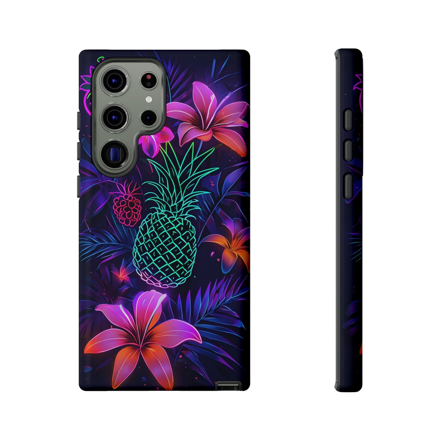Tough Cases - Tropical Neon Floral iPhone Case