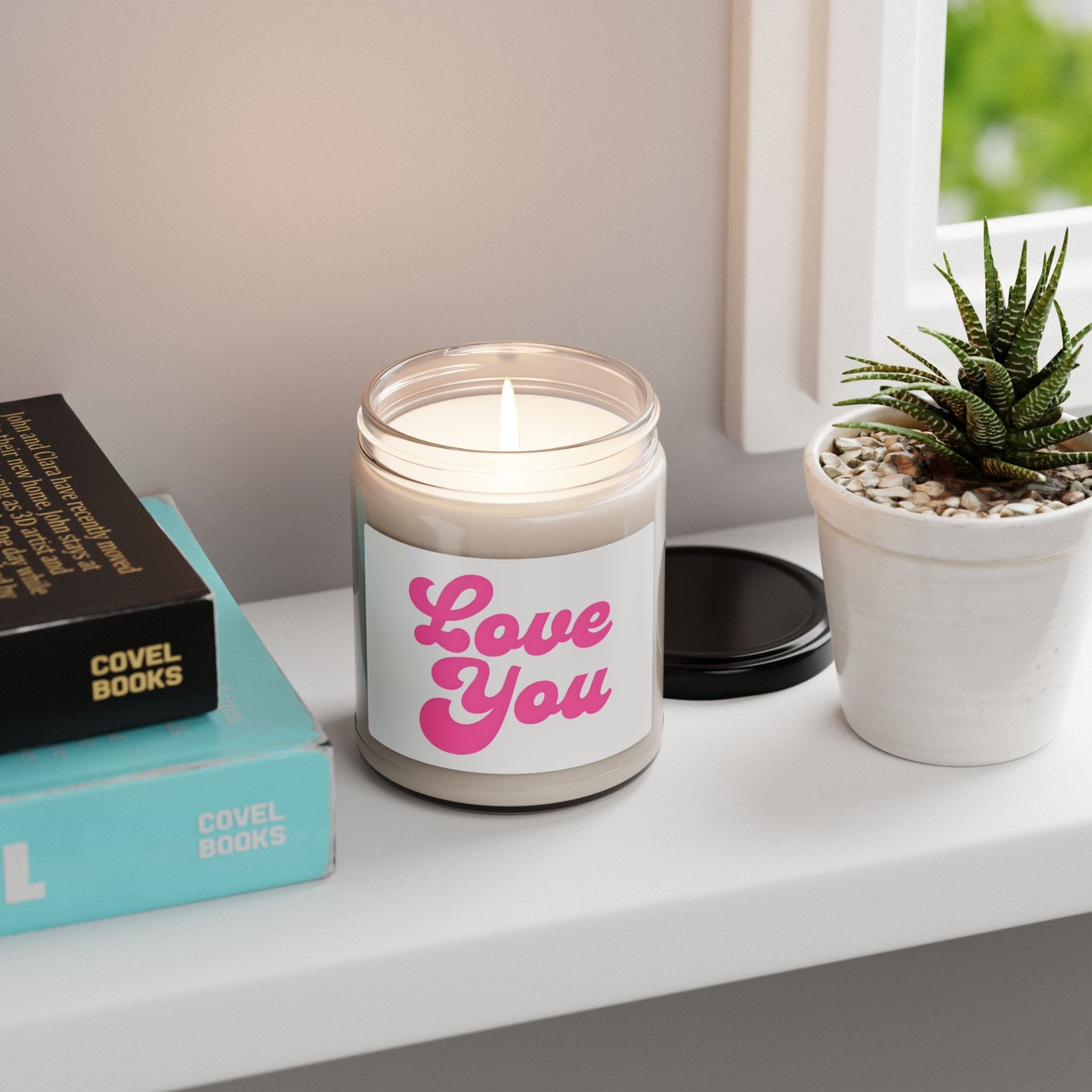 Love You Scented Soy Candle - 9oz Aromatherapy Jar for Romantic Gifts