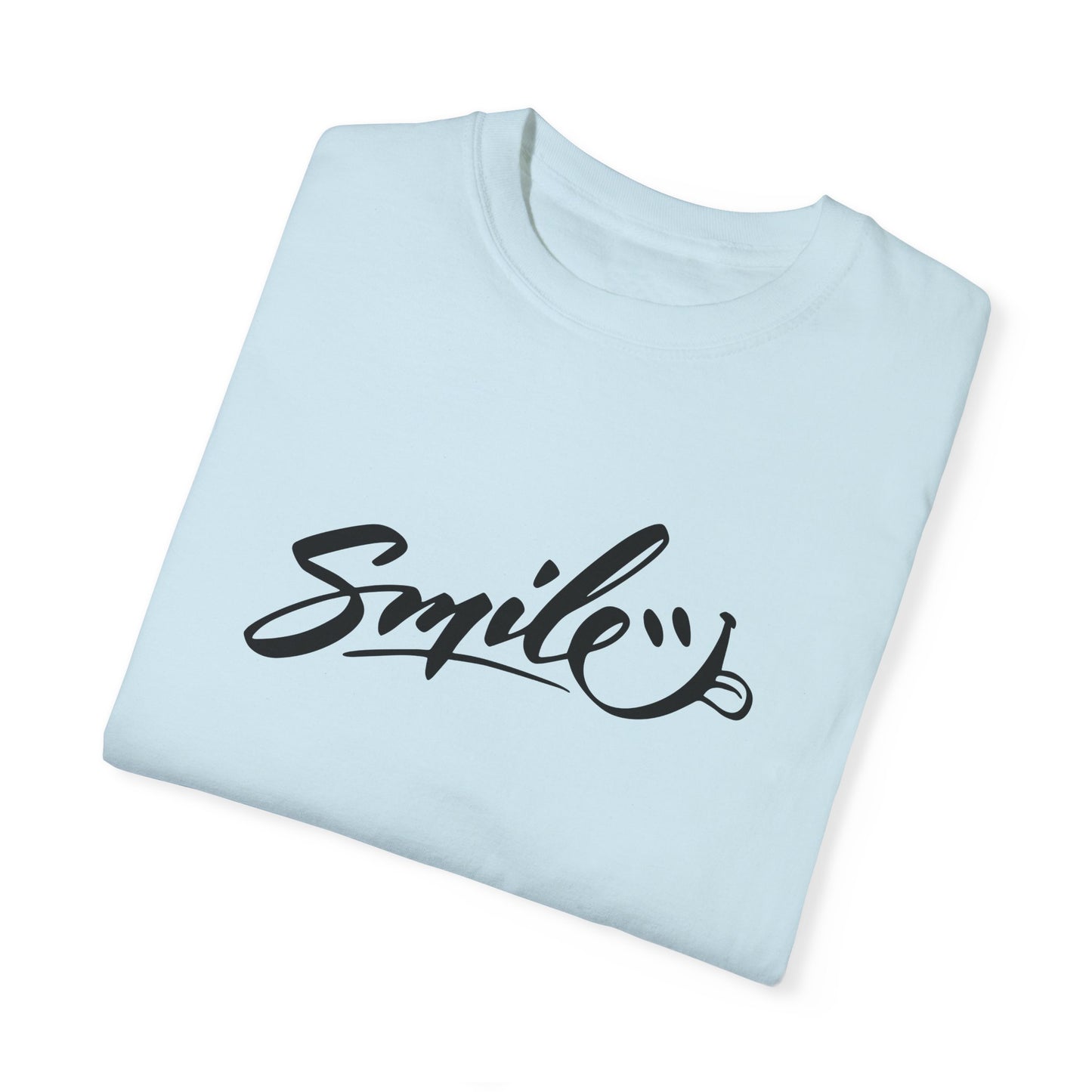 Unisex Smile T-Shirt | Garment-Dyed Cotton Tee for Everyday Joy