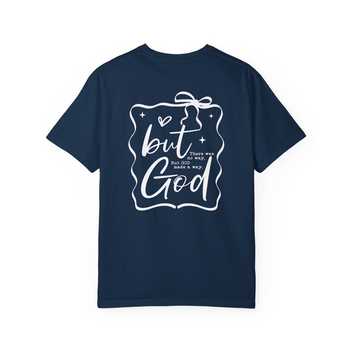 Inspirational T-Shirt with Bow Design – "But God"