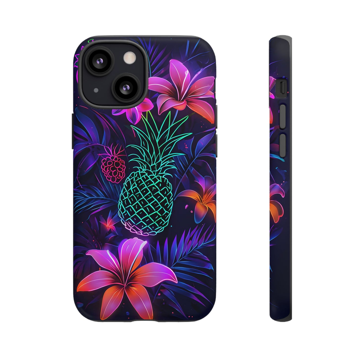 Tough Cases - Tropical Neon Floral iPhone Case