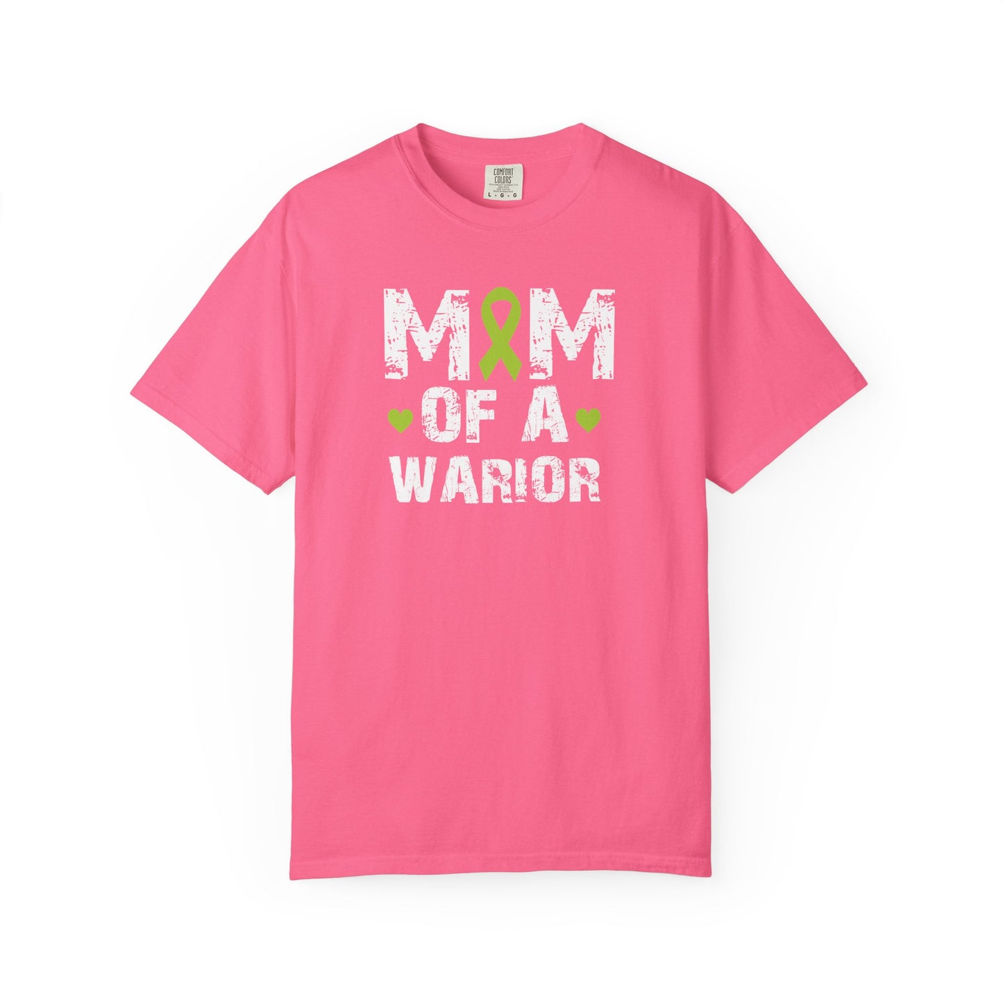 Mom of a Warrior T-Shirt, Garment-Dyed Tee for Support, Awareness Gift, Fight Against Cancer, Mother's Day Apparel
