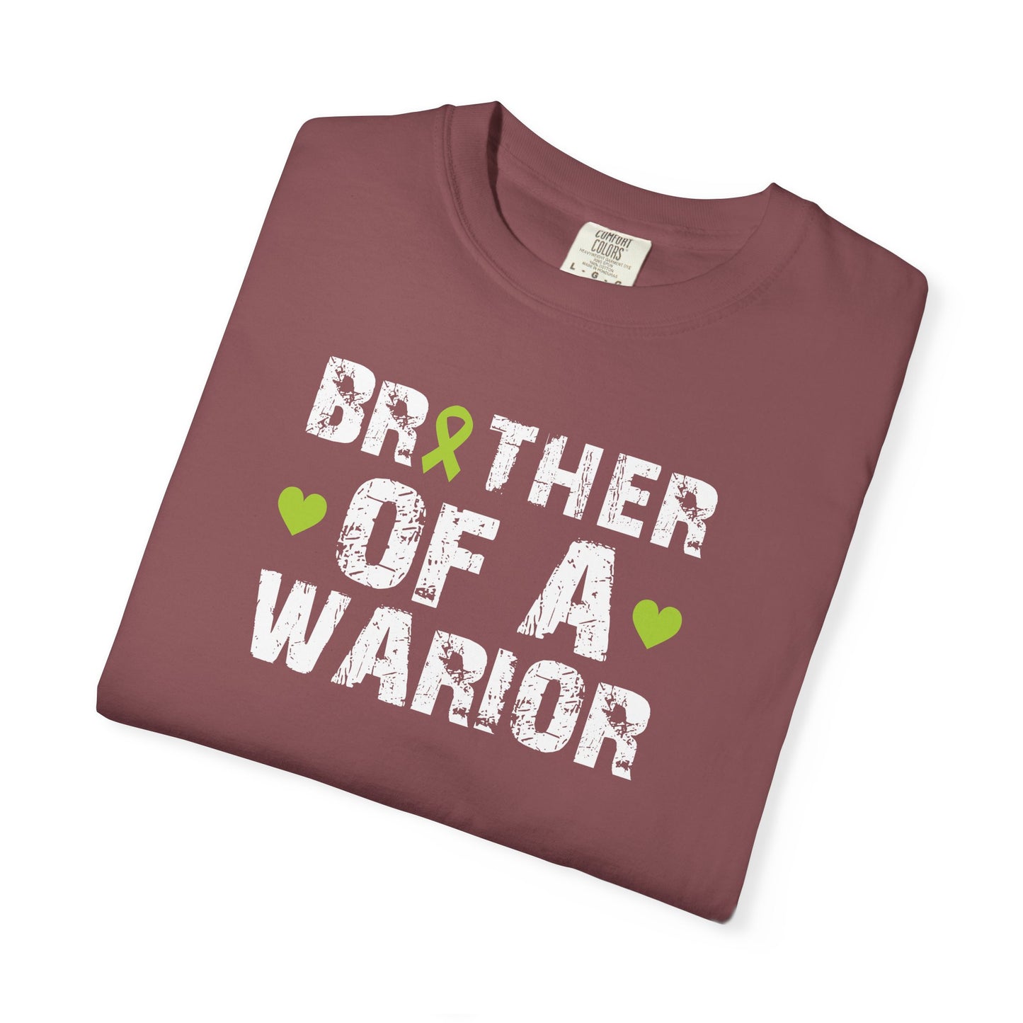 Brother of a Warrior T-Shirt, Garment-Dyed Tee, Support Cancer Awareness, Unisex Shirt, Gift for Brothers, Comfortable Everyday Wear