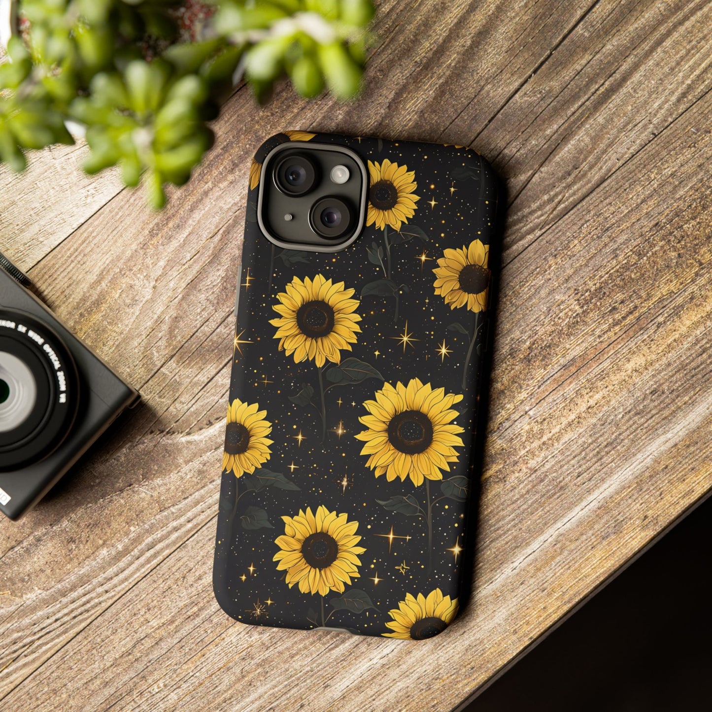 Sunflower Galaxy Tough Case - Durable Phone Cover with Floral Design