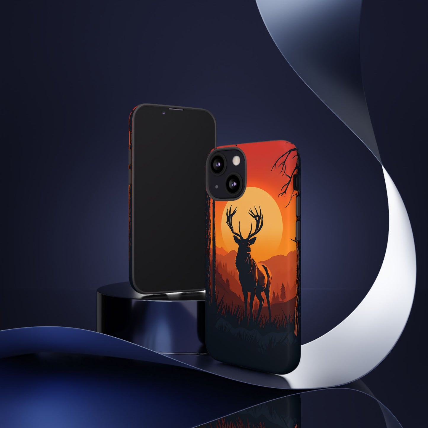 Wildlife Phone Case - Stag and Sunset Design for Nature Lovers