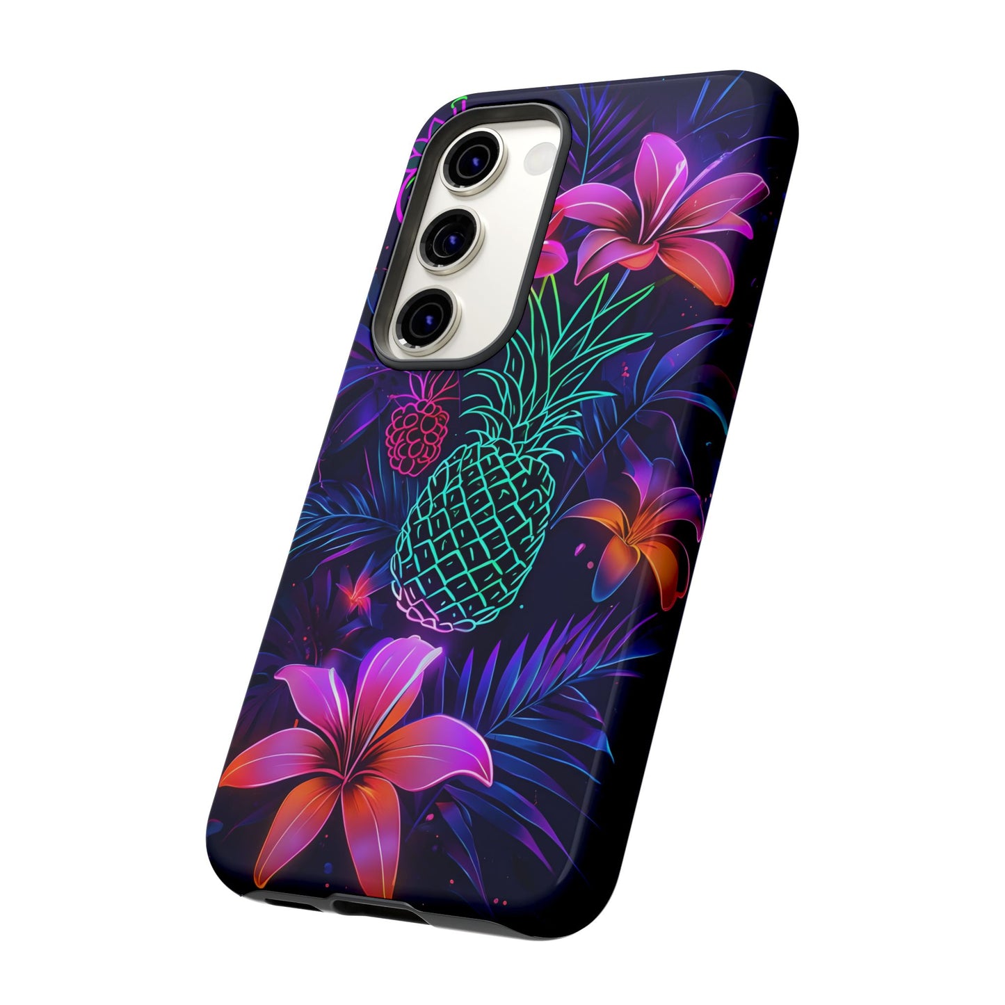 Tough Cases - Tropical Neon Floral iPhone Case