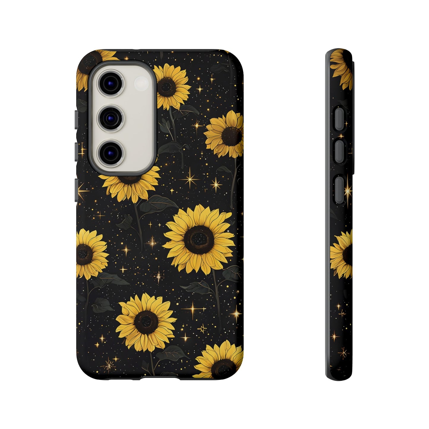 Sunflower Galaxy Tough Case - Durable Phone Cover with Floral Design