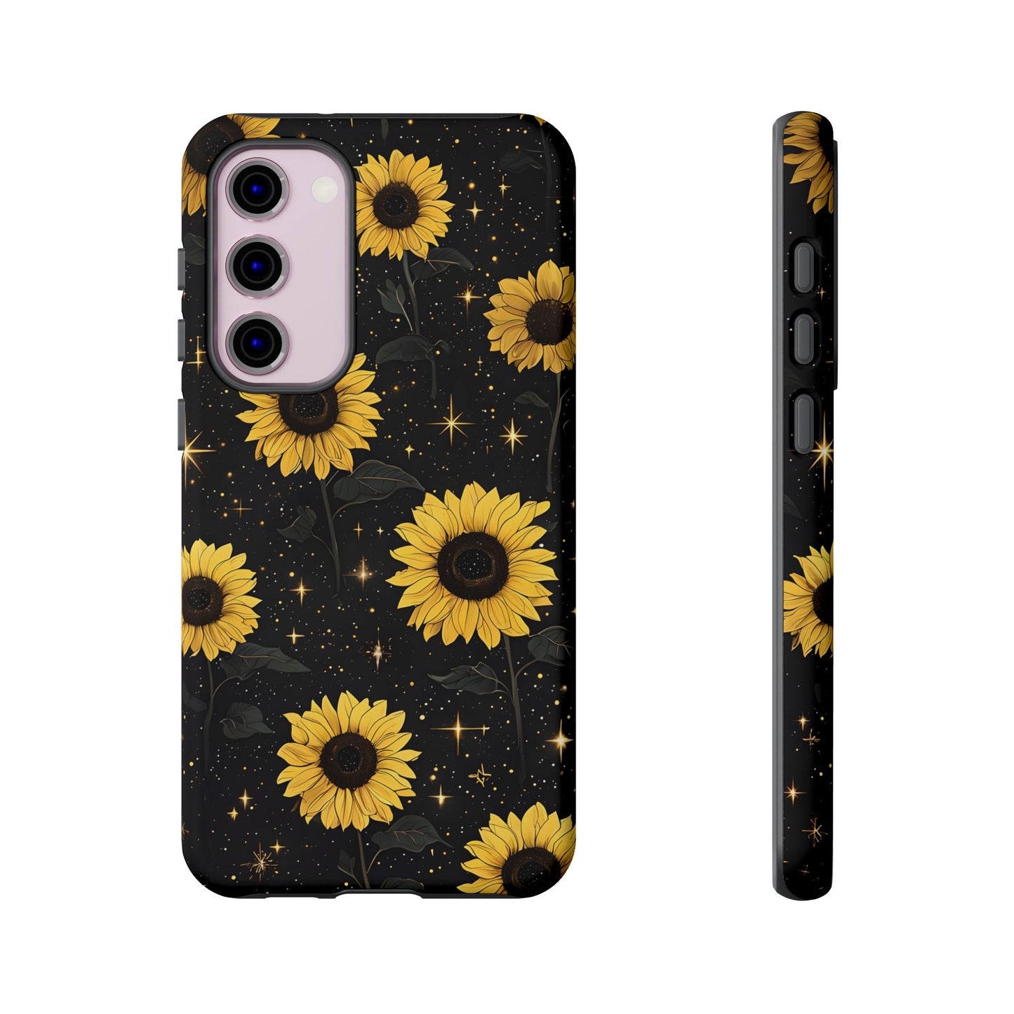 Sunflower Galaxy Tough Case - Durable Phone Cover with Floral Design