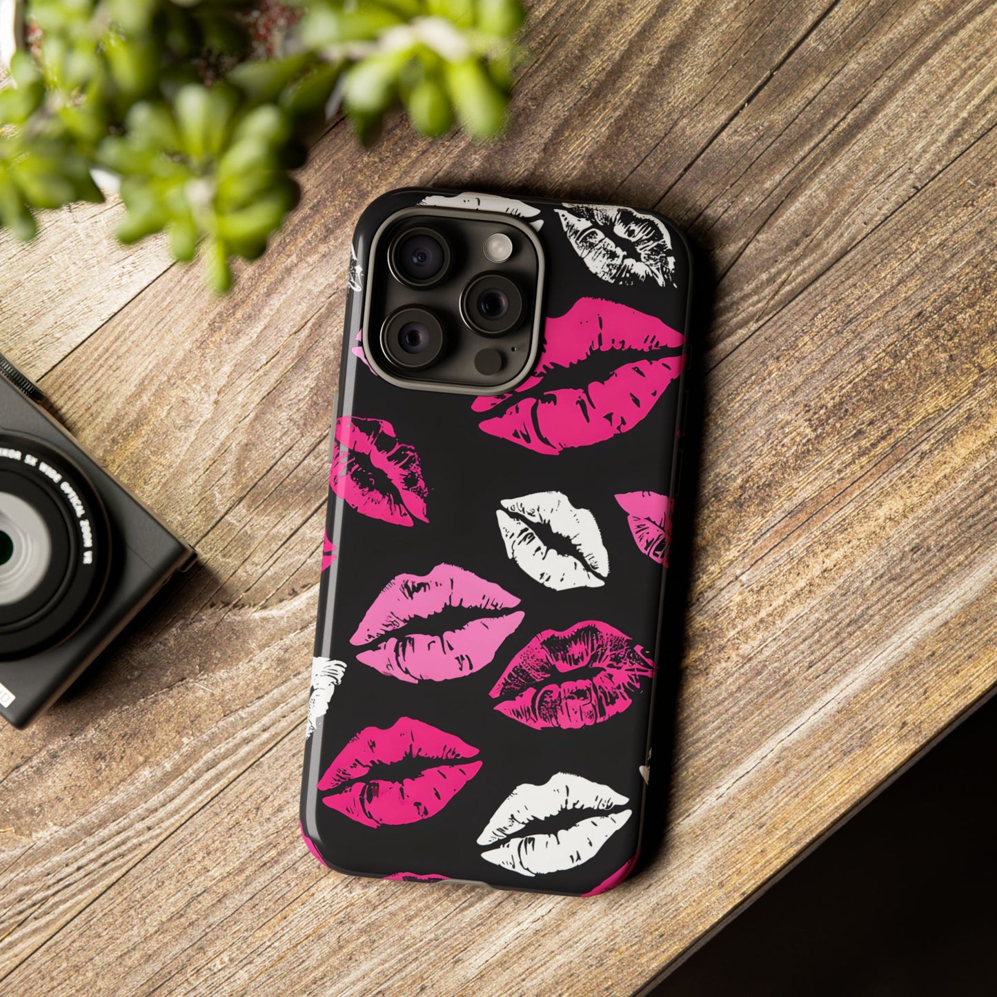 Lips Print iPhone Case - Stylish Tough Phone Cover