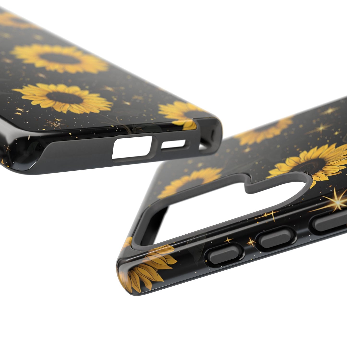 Sunflower Galaxy Tough Case - Durable Phone Cover with Floral Design
