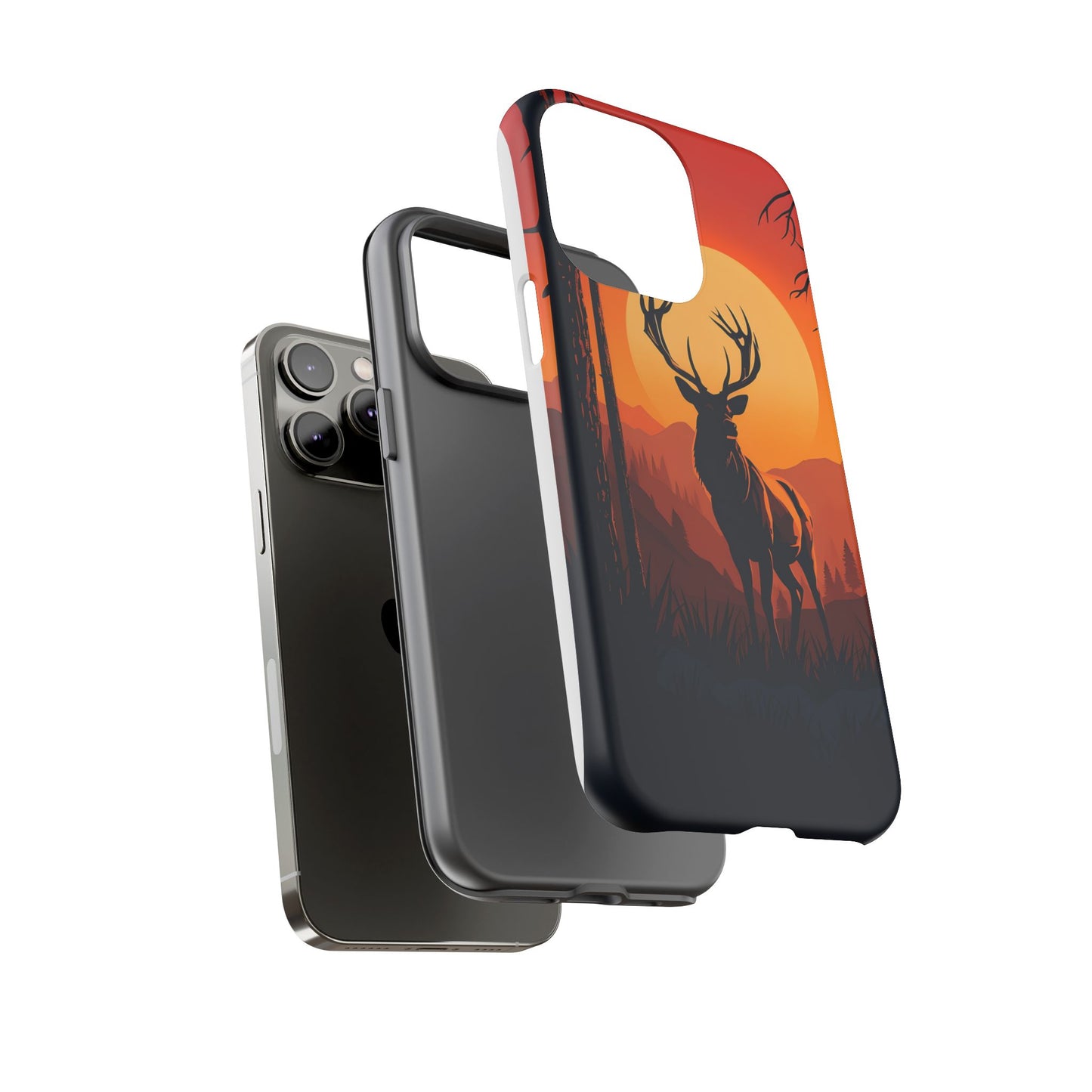 Wildlife Phone Case - Stag and Sunset Design for Nature Lovers