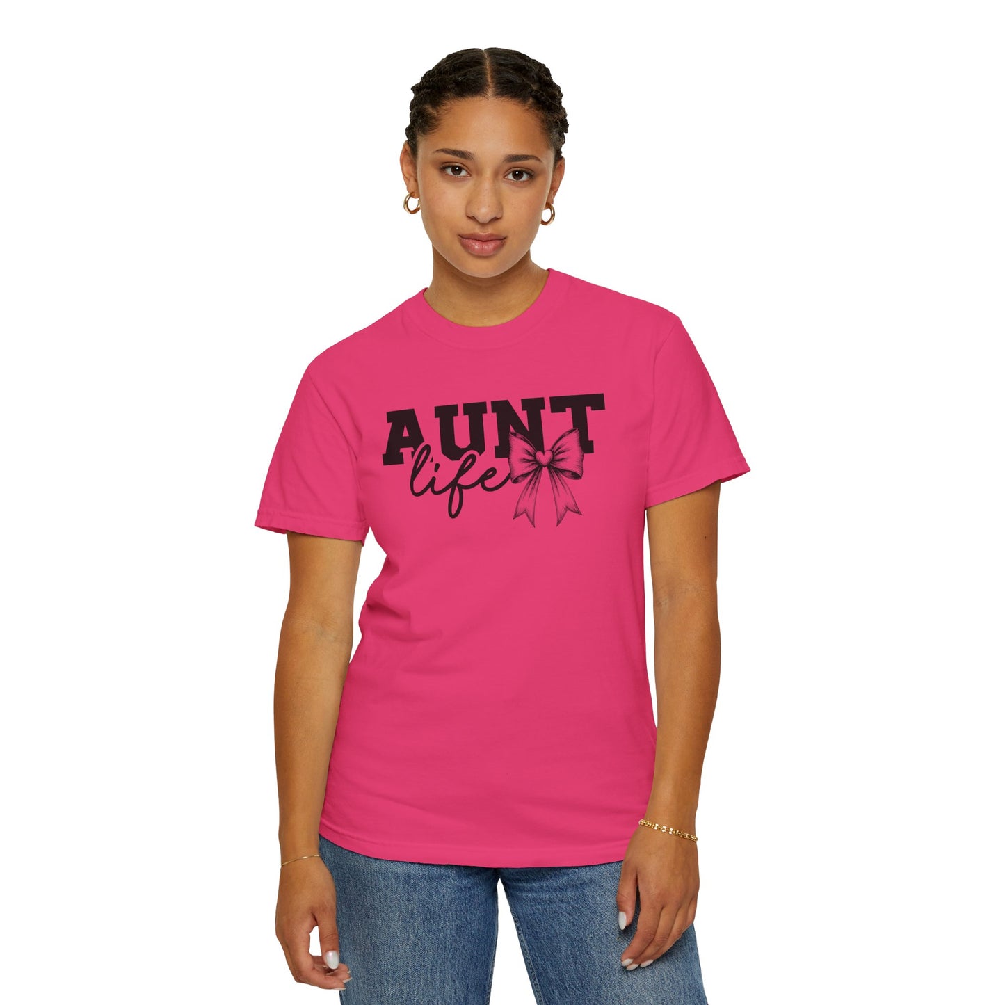 AUNT Life Garment-Dyed T-Shirt - Perfect Gift for Aunts
