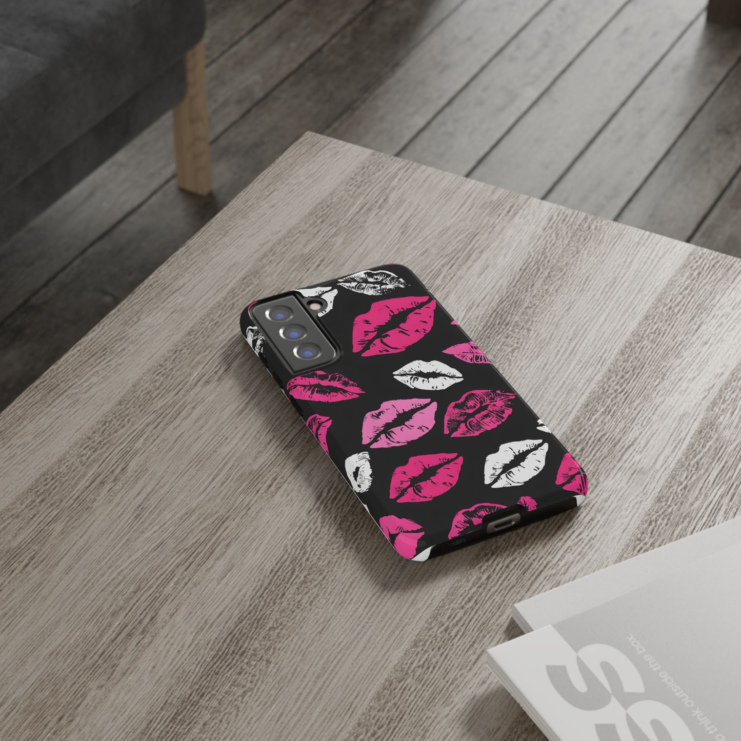 Lips Print iPhone Case - Stylish Tough Phone Cover