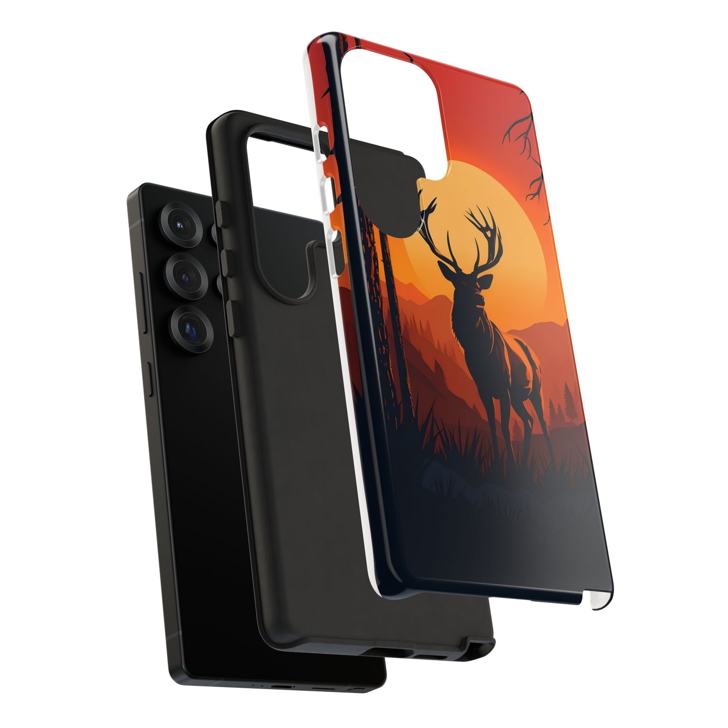Wildlife Phone Case - Stag and Sunset Design for Nature Lovers