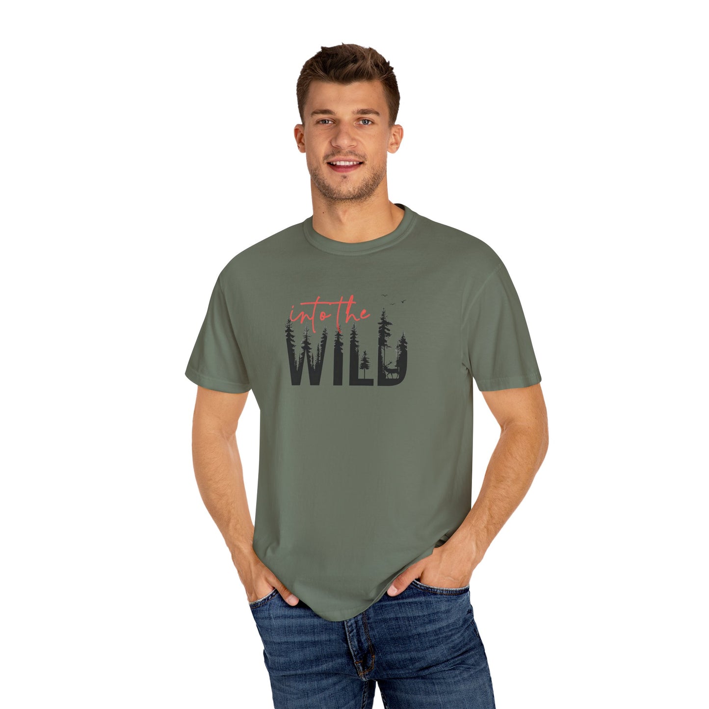 Into The Wild Unisex Garment-Dyed T-Shirt - Adventure Ready Tee