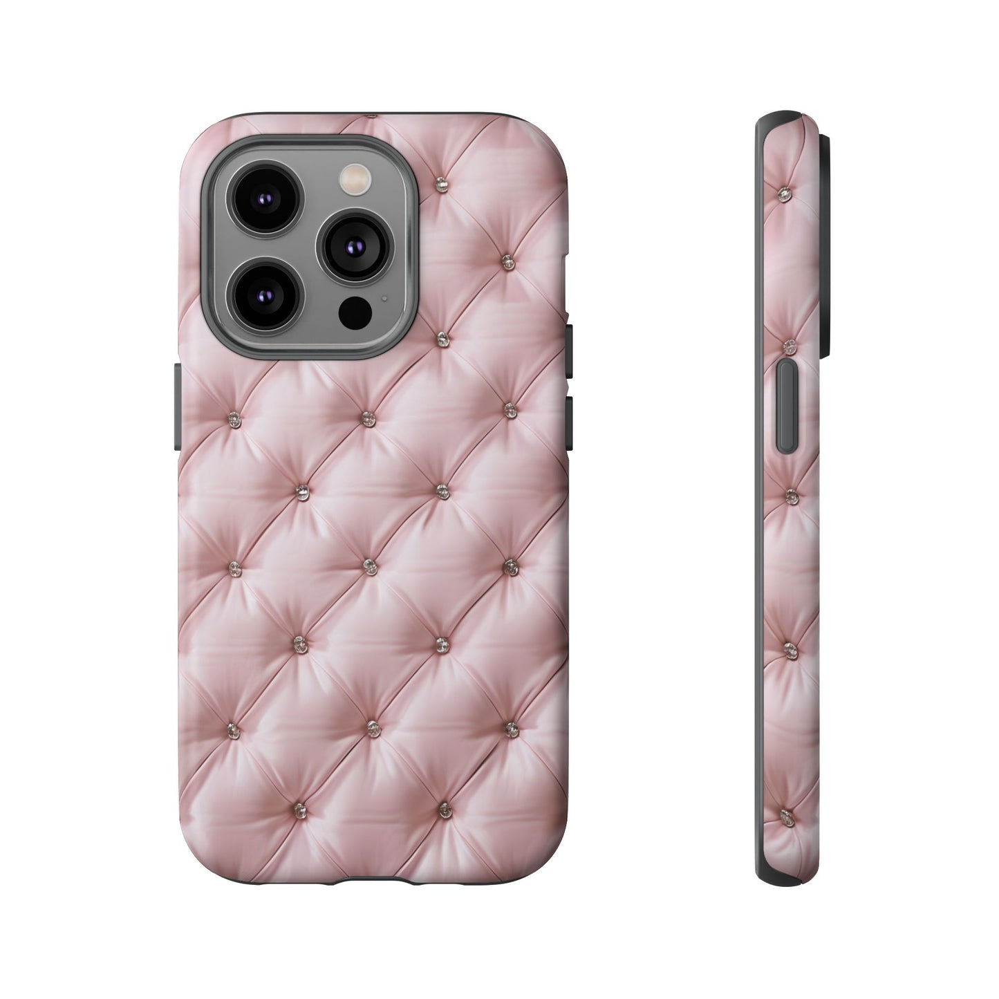 Luxury Pink Quilted Phone Case - Tough Cases for Stylish Protection