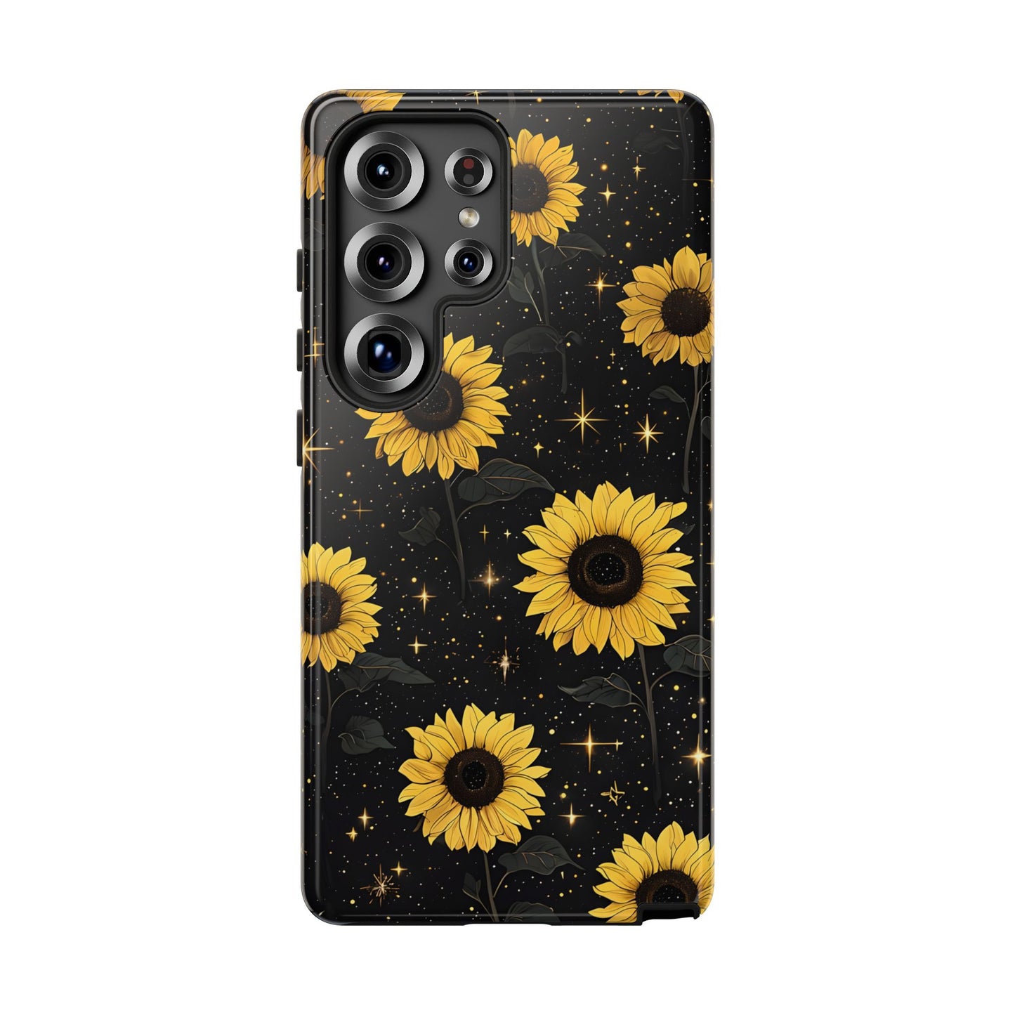 Sunflower Galaxy Tough Case - Durable Phone Cover with Floral Design