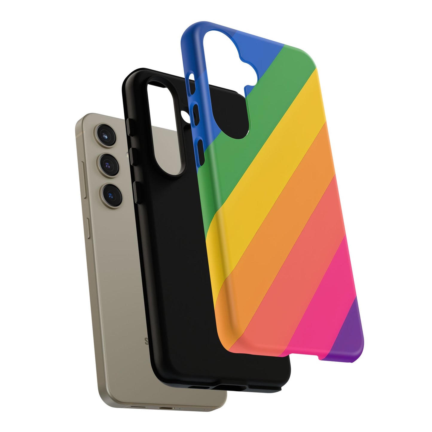 Vibrant Rainbow Phone Case - Tough & Stylish