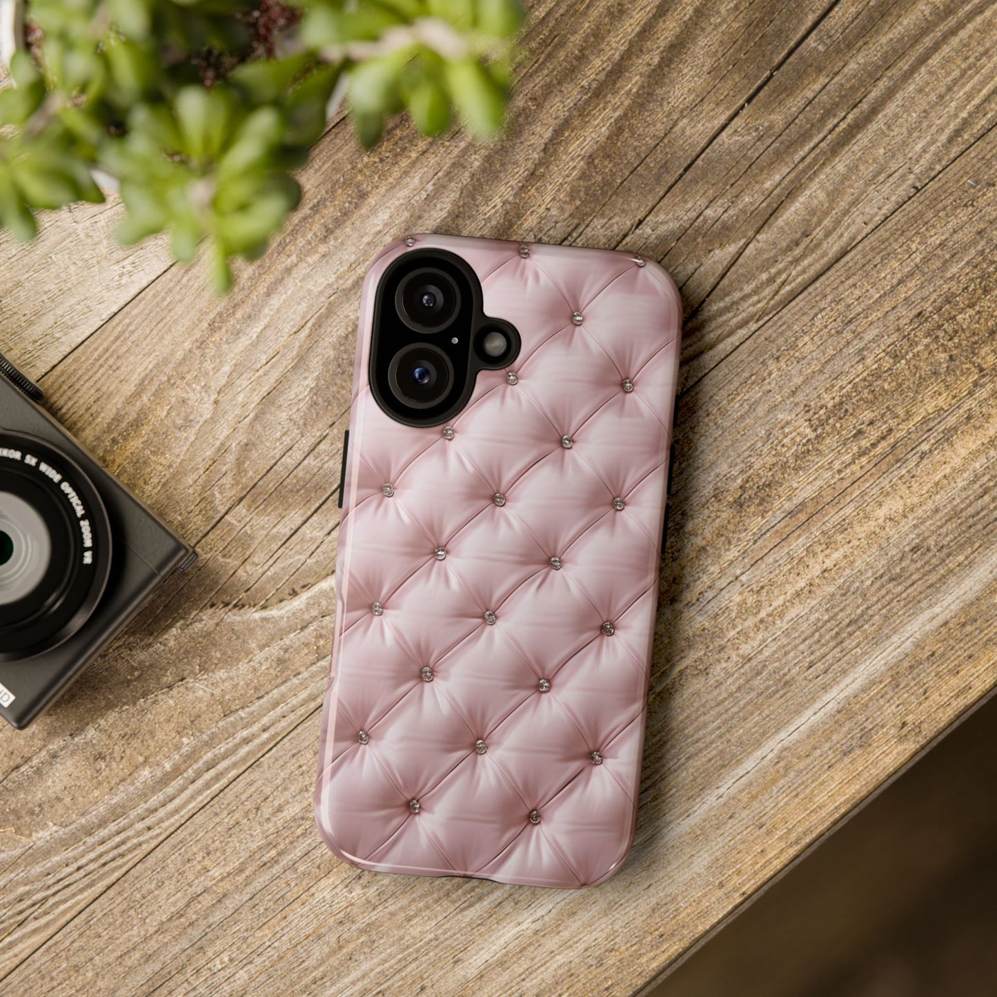 Luxury Pink Quilted Phone Case - Tough Cases for Stylish Protection