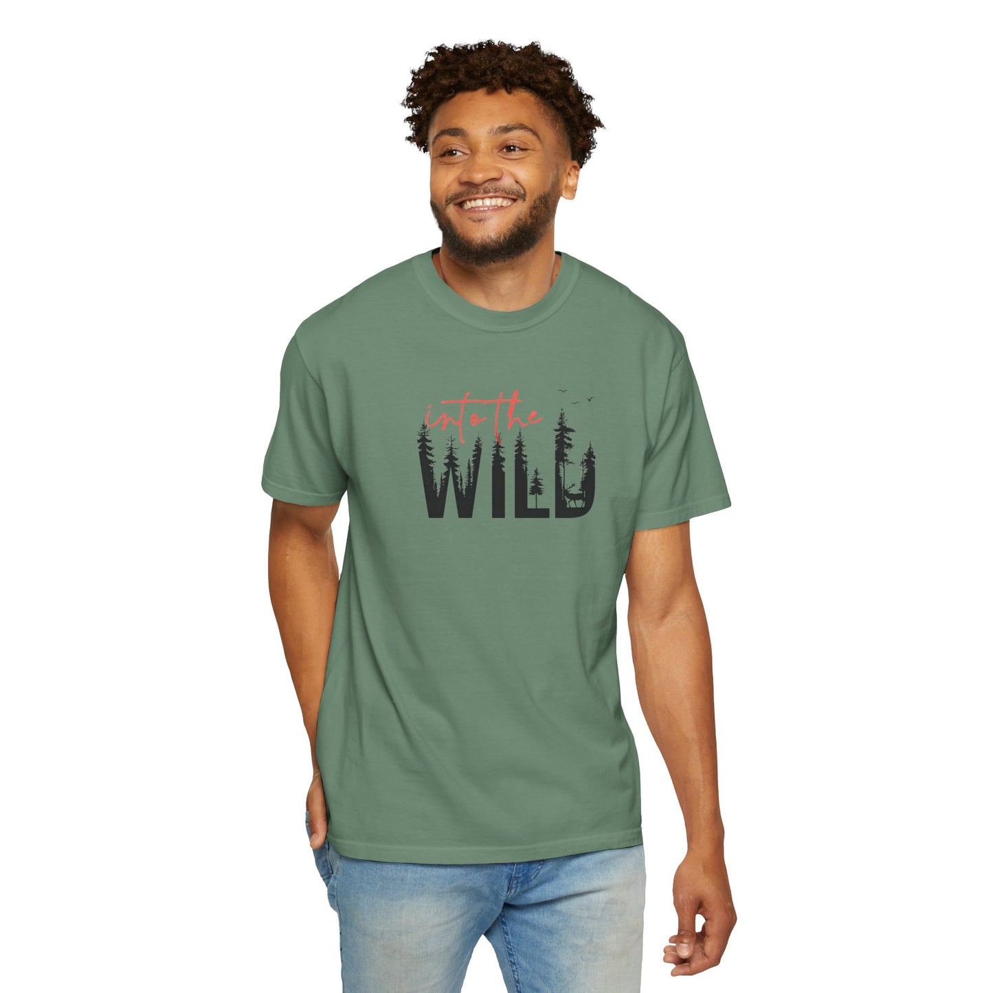 Into The Wild Unisex Garment-Dyed T-Shirt - Adventure Ready Tee