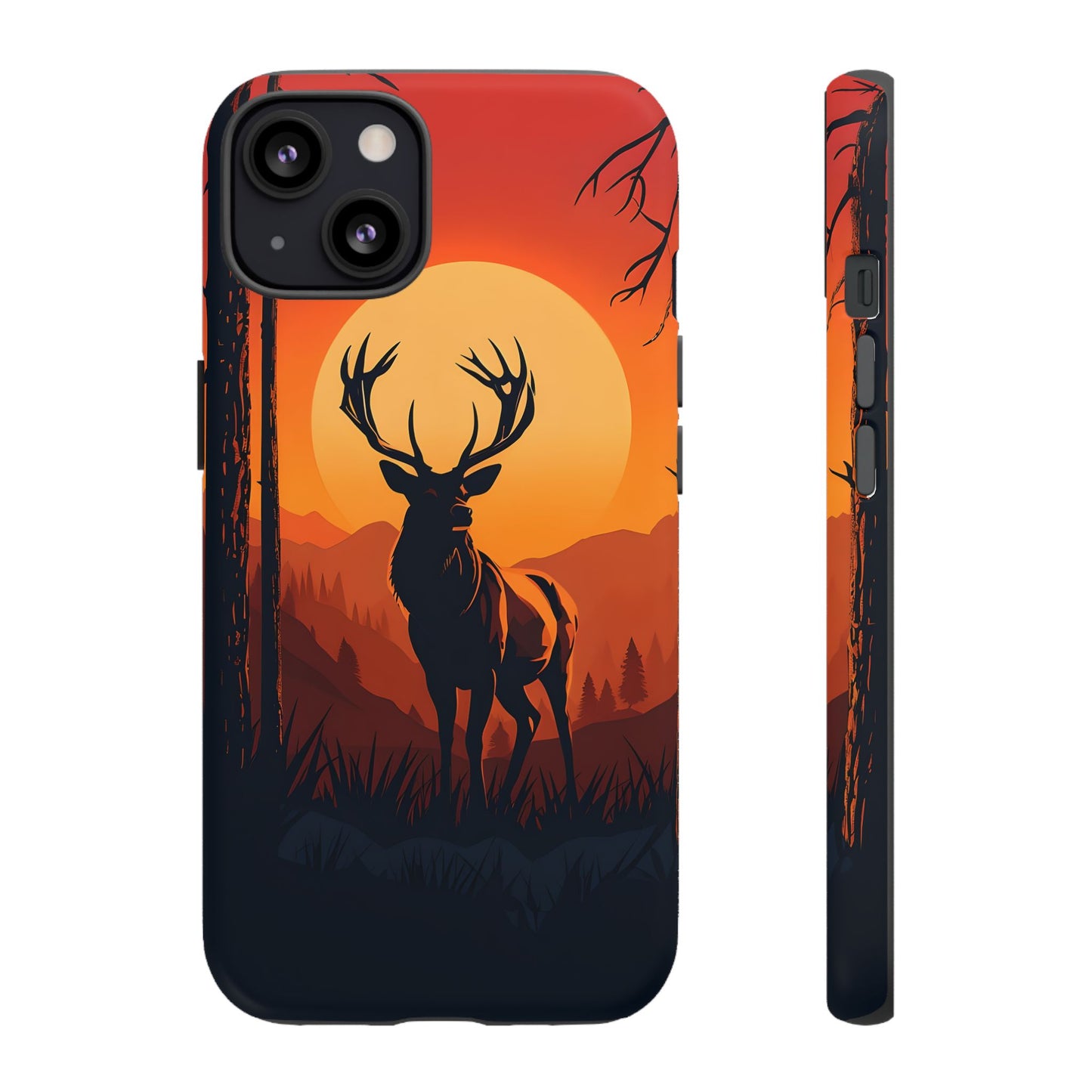 Wildlife Phone Case - Stag and Sunset Design for Nature Lovers