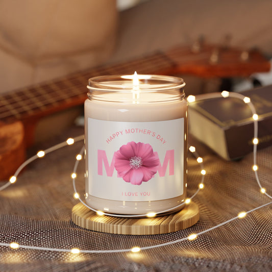 Mother's Day Scented Soy Candle - 9oz Floral Gift for Mom